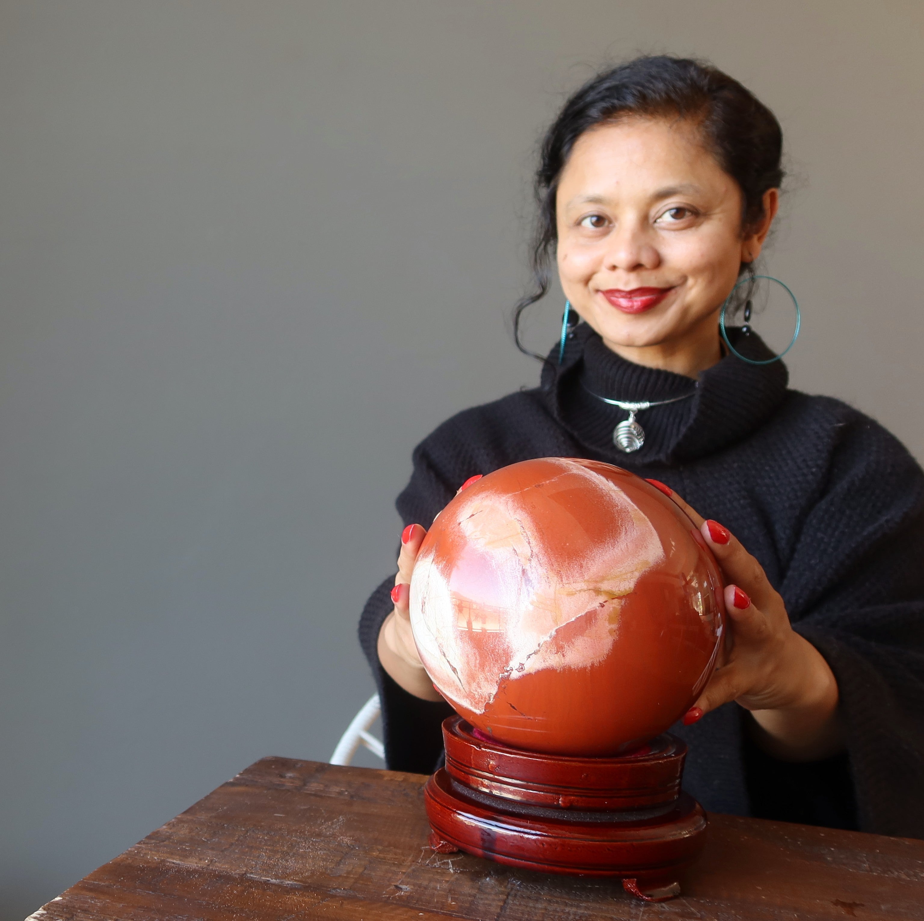 Red Jasper Sphere Fire and Desire Crystal Ball