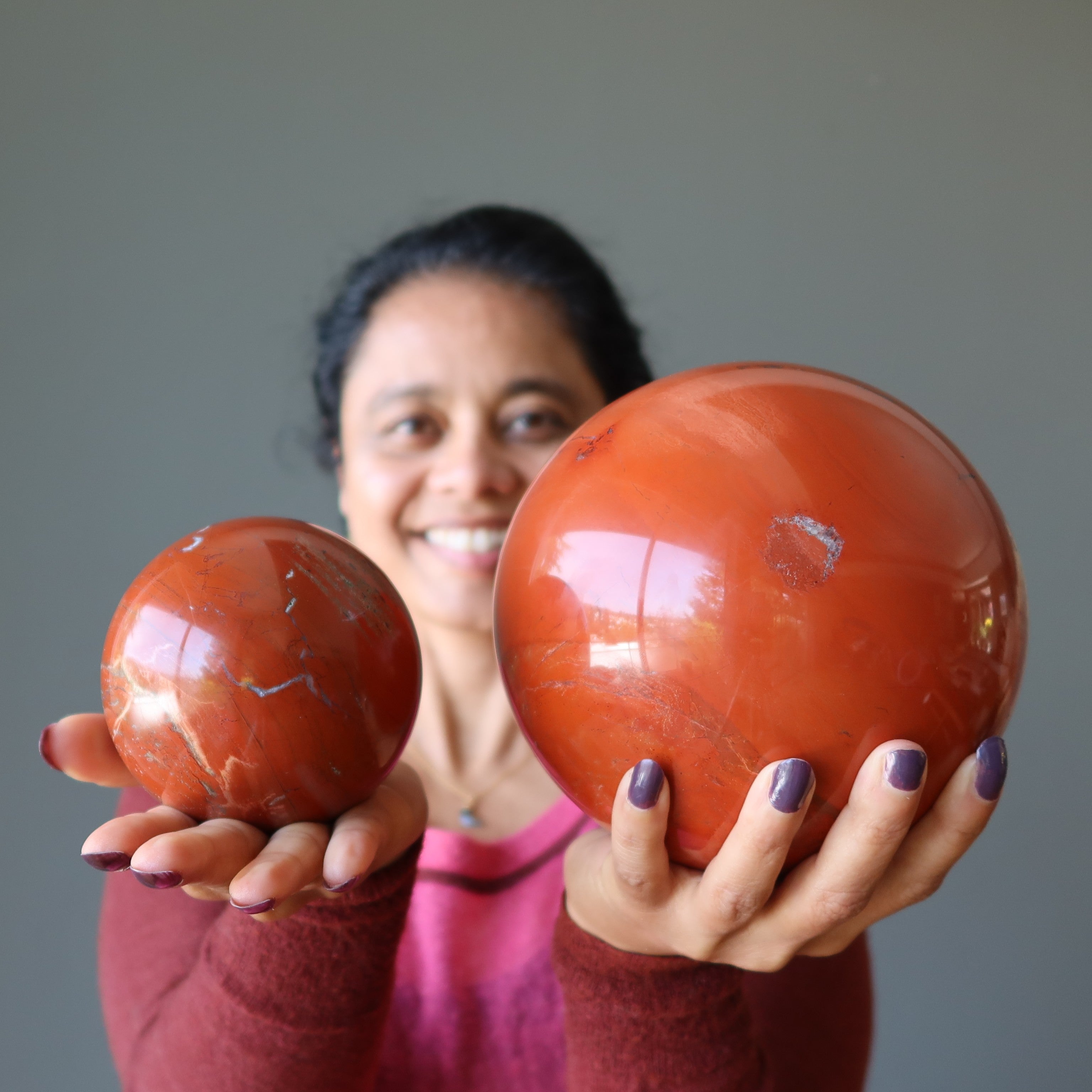 Red Jasper Sphere Fire and Desire Crystal Ball