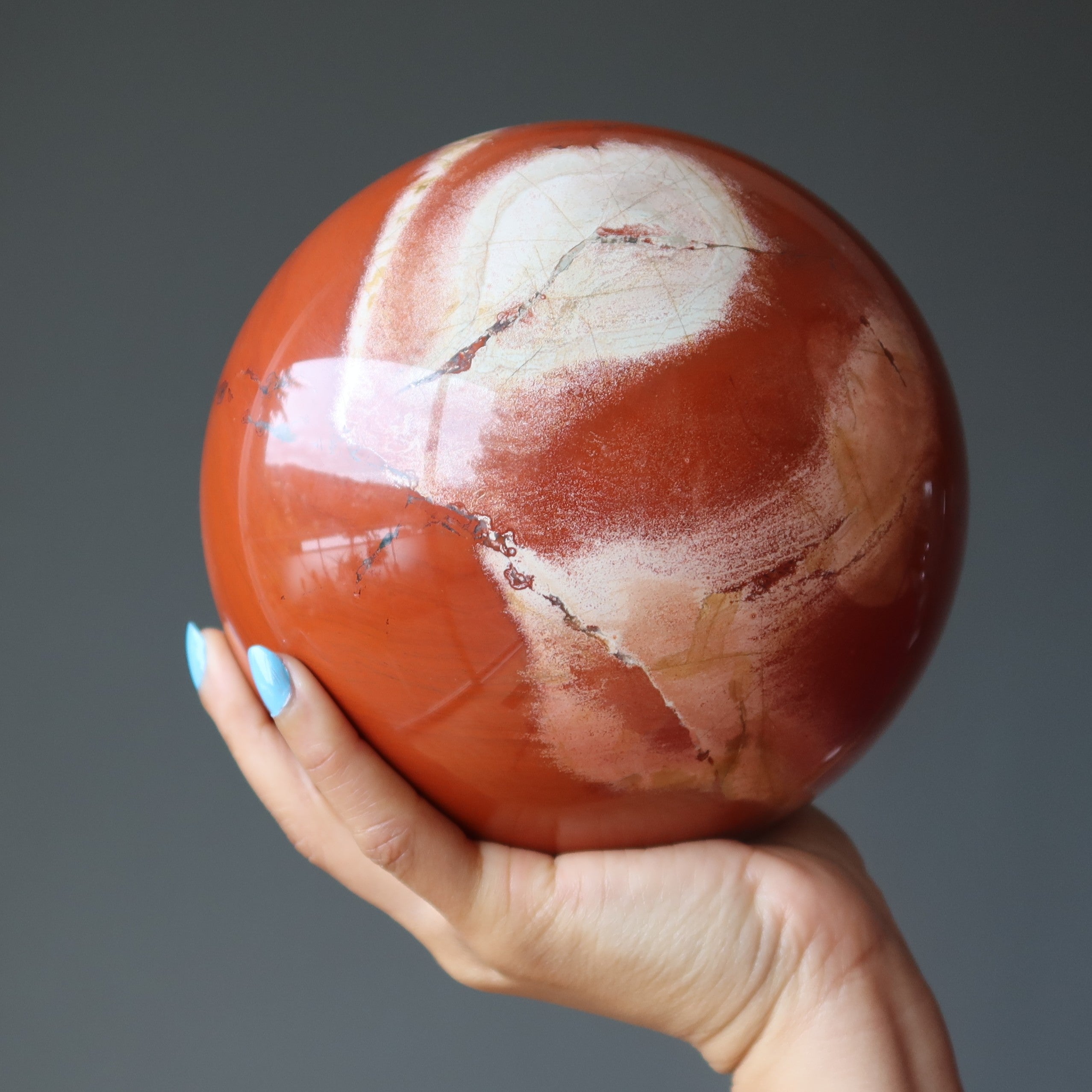 Red Jasper Sphere Fire and Desire Crystal Ball