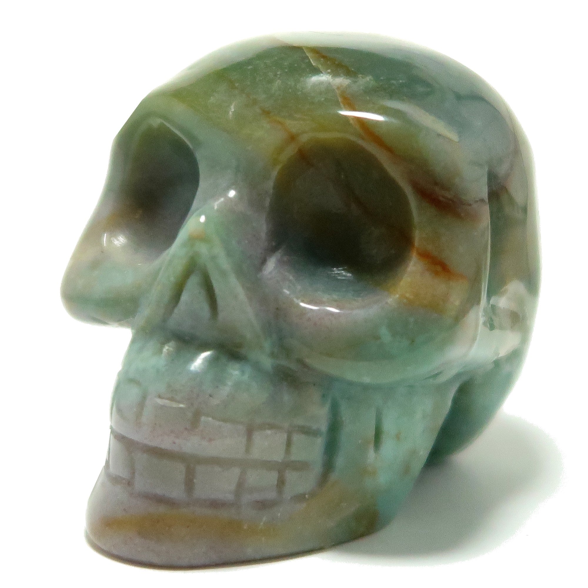 Fancy Jasper Skull Mister Uppity Crystal Figurine