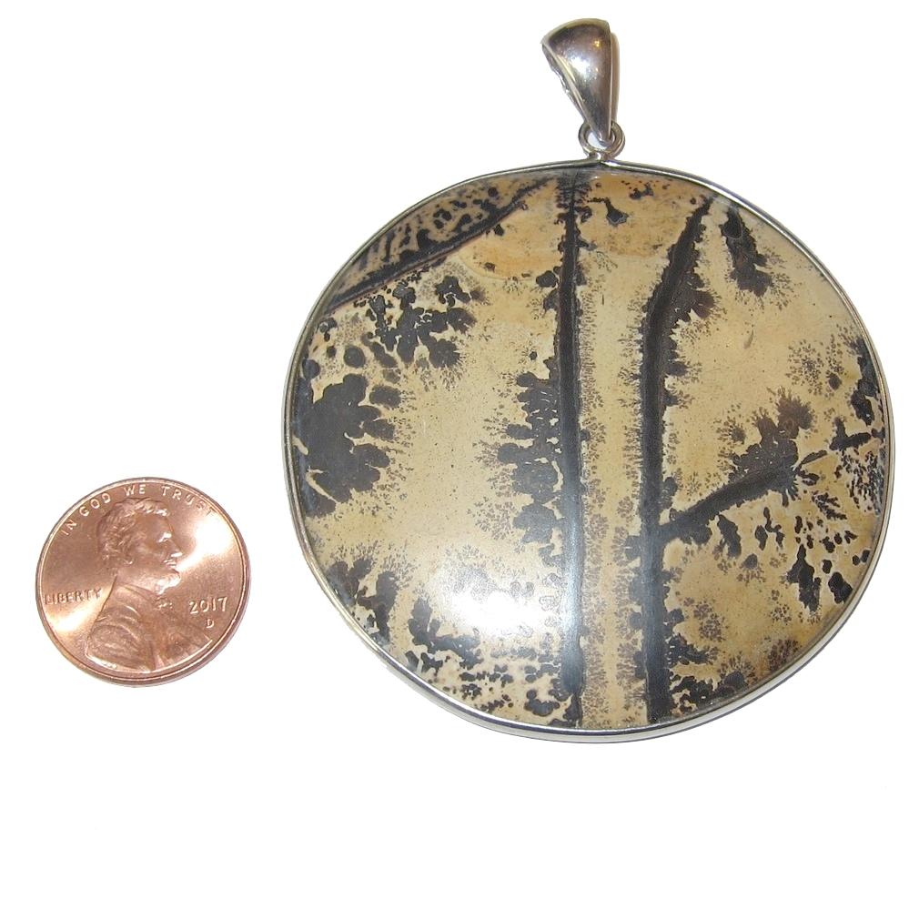 Jasper Pendant Dendritic Brown Grounding Crystal Landscape Tree