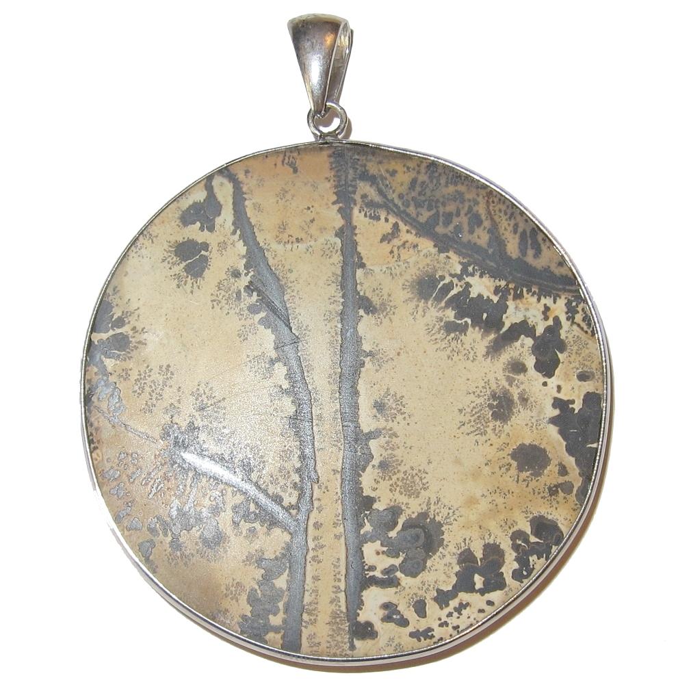 Jasper Pendant Dendritic Brown Grounding Crystal Landscape Tree