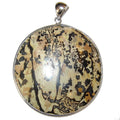 Dendritic Jasper Pendant Nature's Landscape Medallion Silver