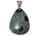 Kambaba Jasper Pendant Green Crocodile Guardian Gem Silver