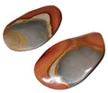 Polychrome Jasper Grid Crystal Pair for Mandala