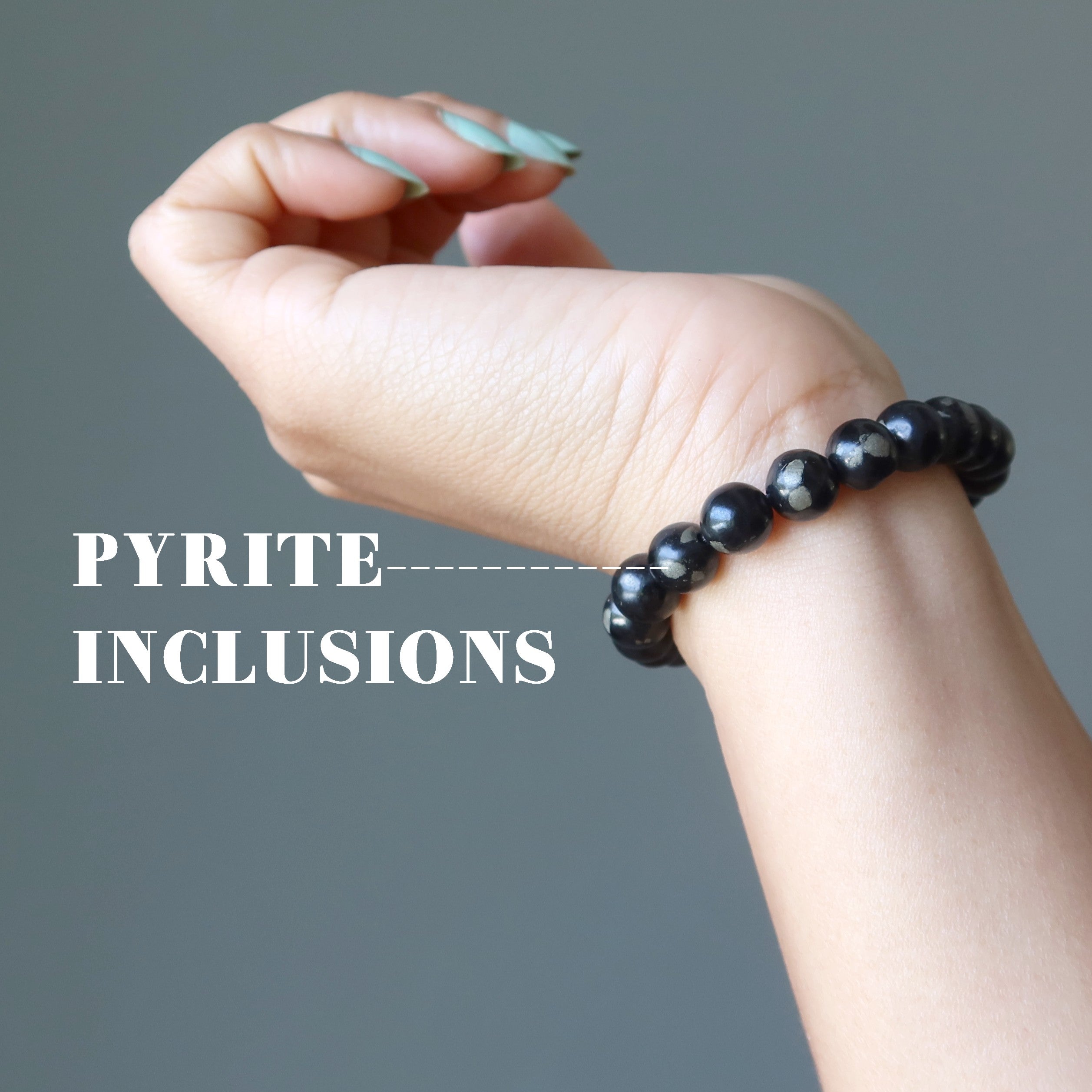 Bracelet de Jais doré Pyrite Paillettes de Fortune Cristal