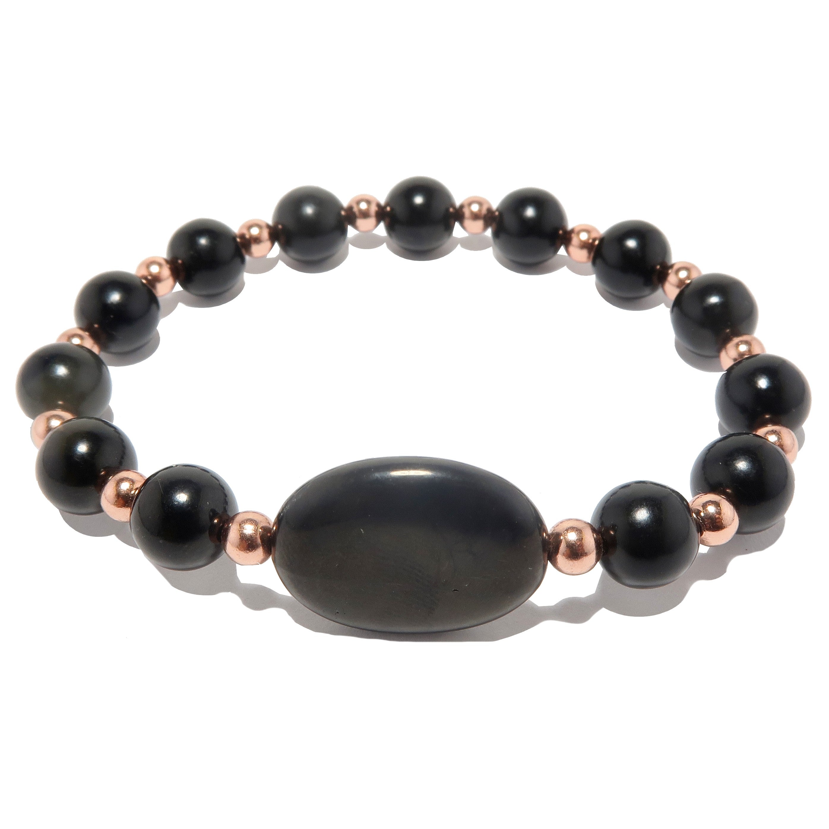 Bracelet de jais noir Azabache Protection déflecteur Cuivre