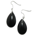 Jet Earrings Refined Elegance Sterling Silver Teardrops