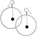 Jet Earrings Circle of Confidence Hoop Protection Copper