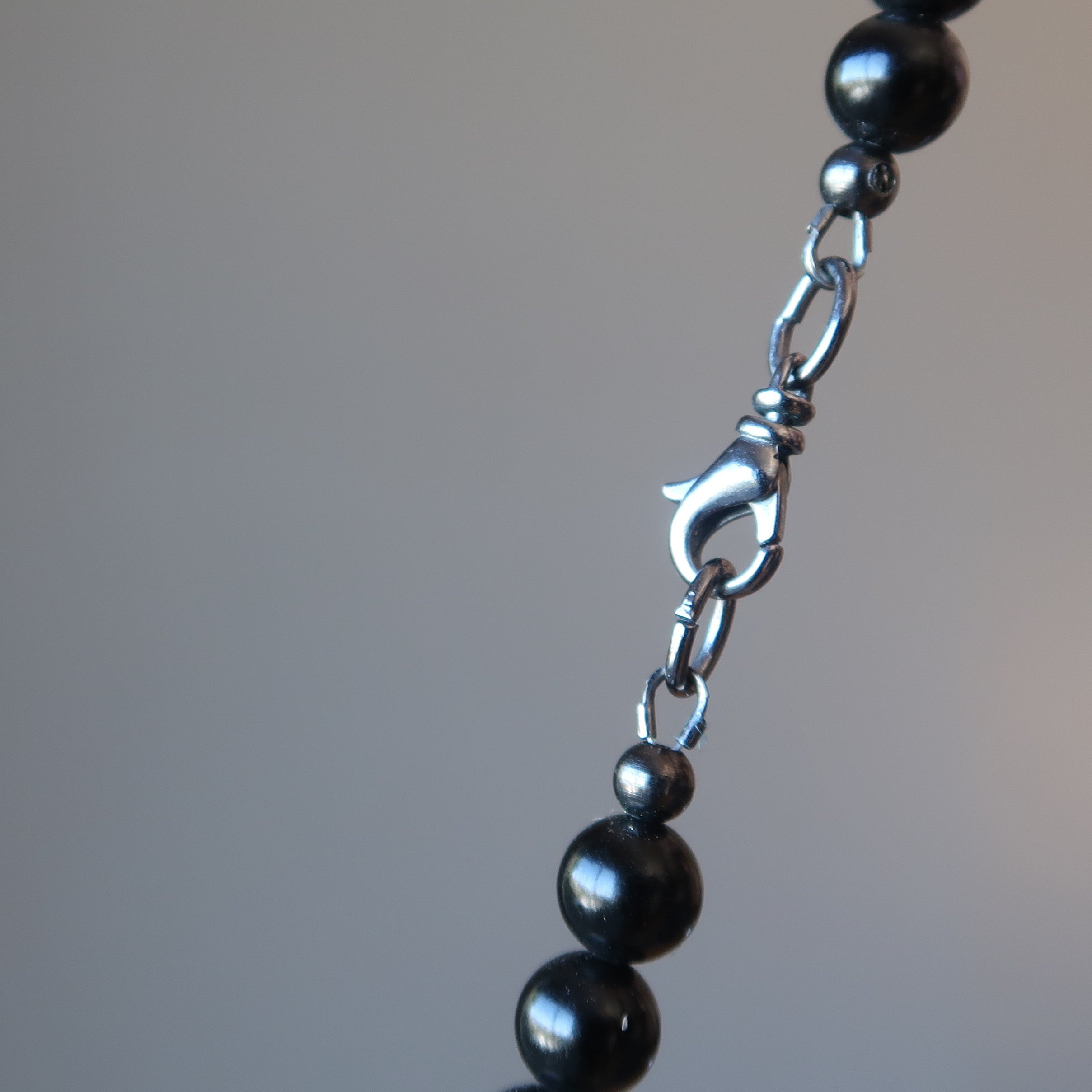 Jet Necklace Black Protection Warrior Azabache Stones