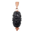 Jet Pendant Protective Talisman Black Gem Copper