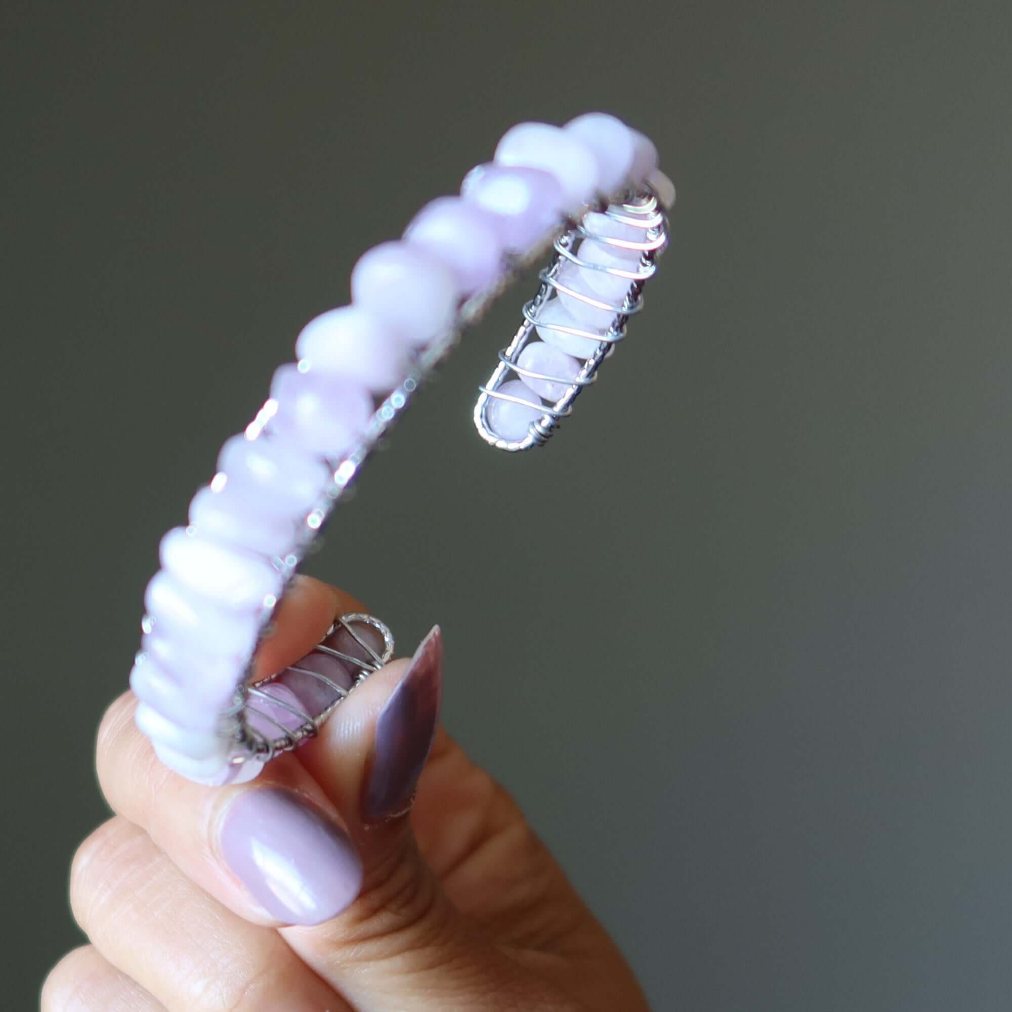 Kunzite Bracelet Cuff Pink Love 18-Karat Gold