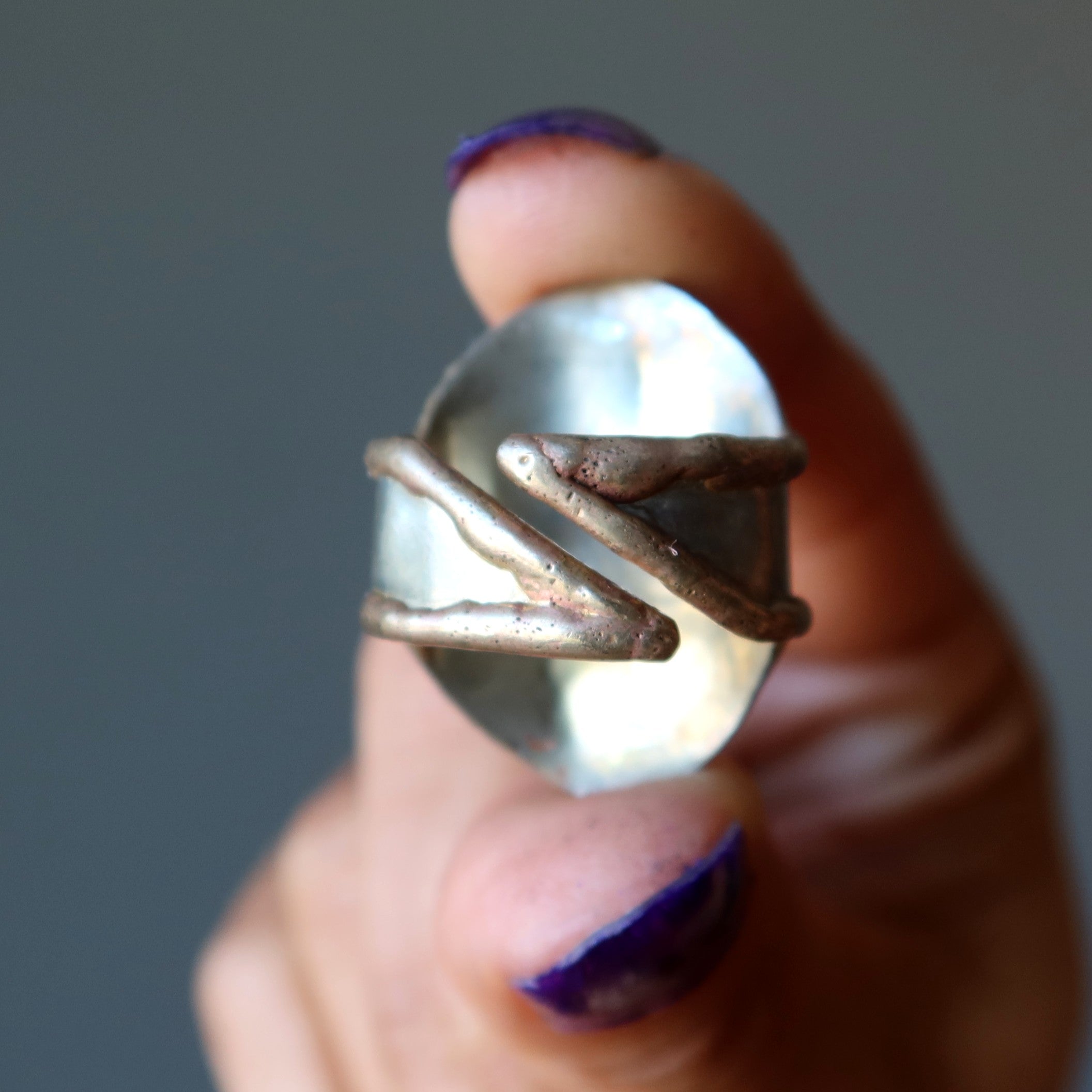 Bague Kunzite Or rose ajustable spirituelle