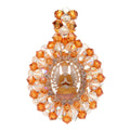 Pendentif Kwan Yin Déesse Cristal Swarovski Or 18 carats