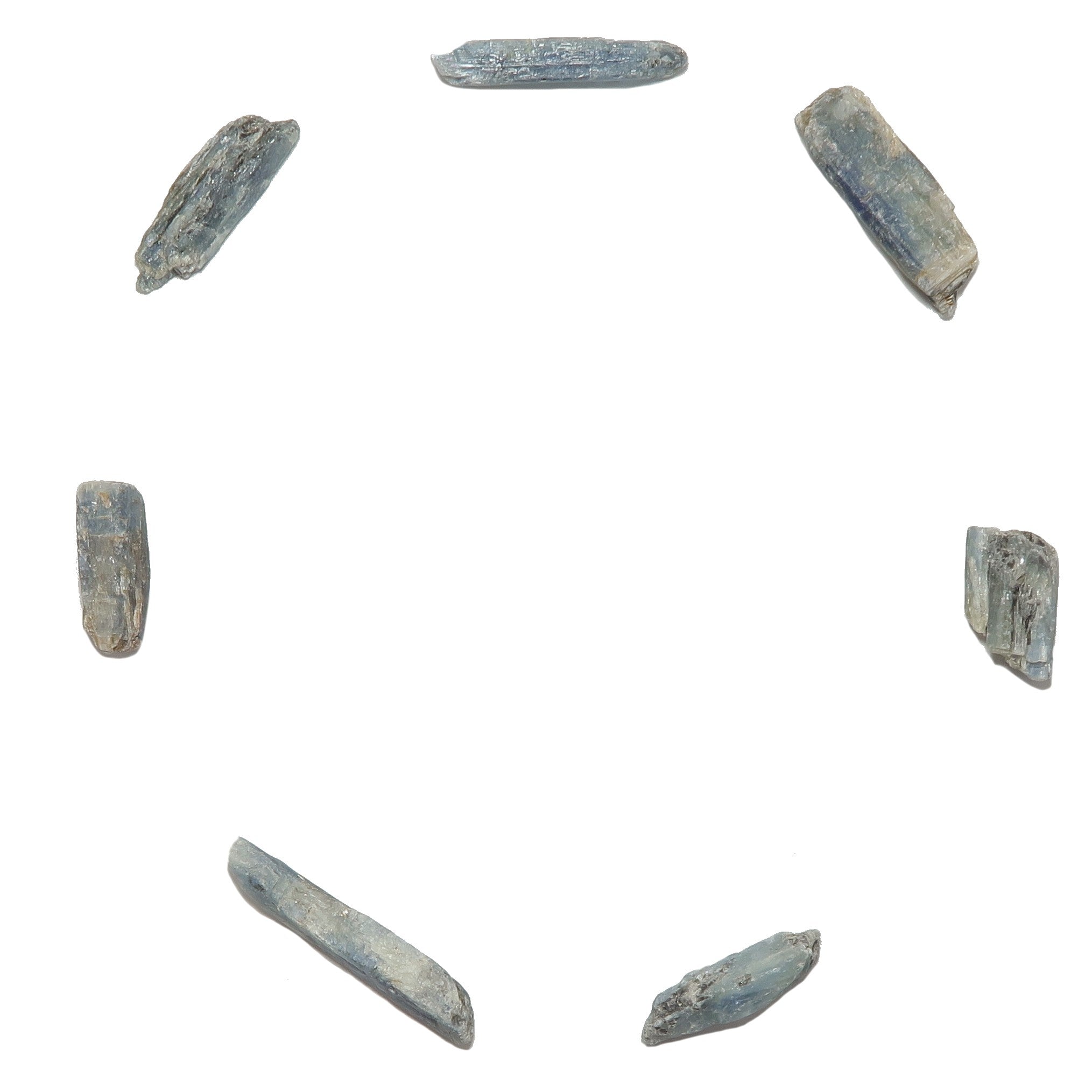 Kyanit-Rohkristall-Set Vishnus melodische blaue Flöten