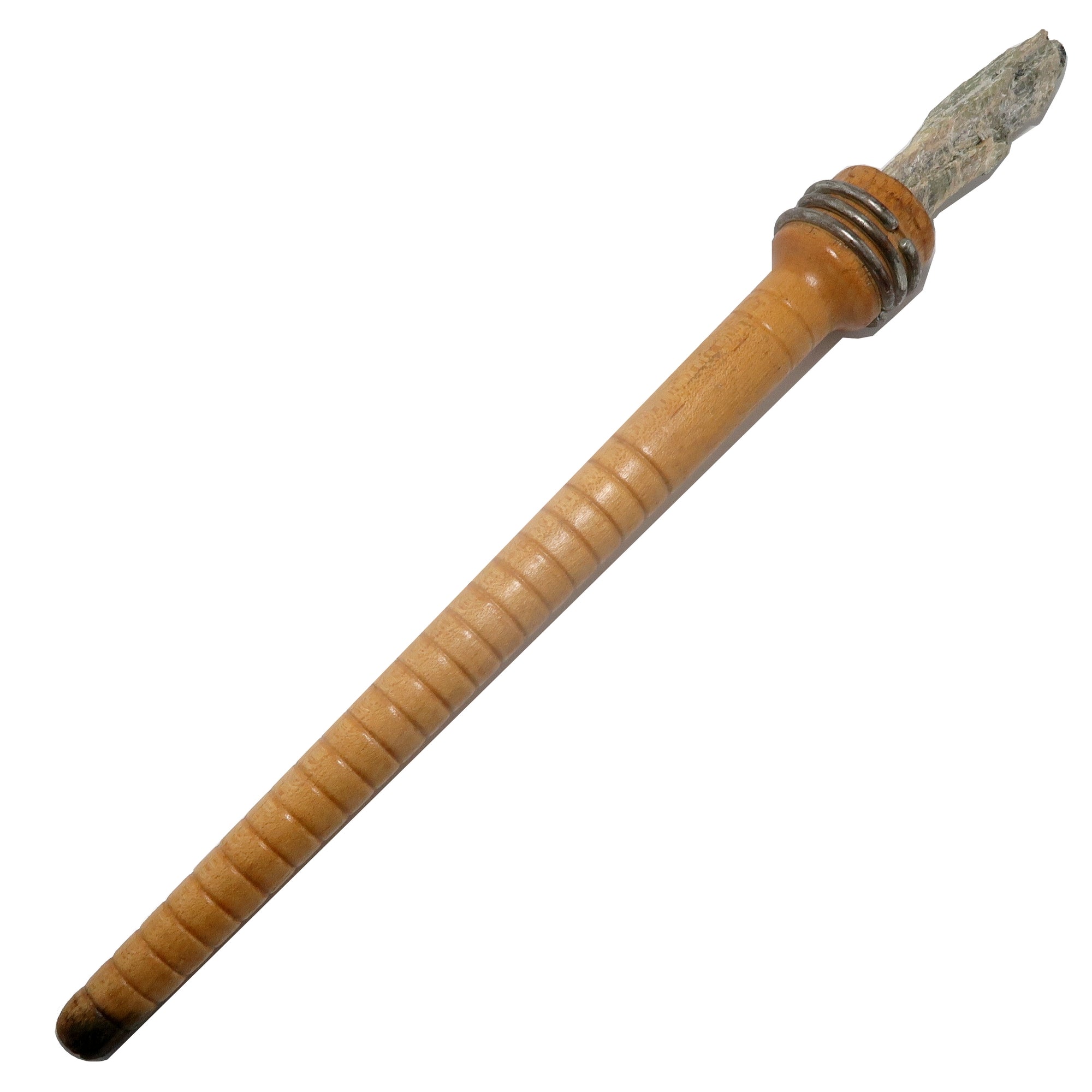 Kyanit Rohkristall Zauberstab Handgemacht Heilstein Vintage Holz