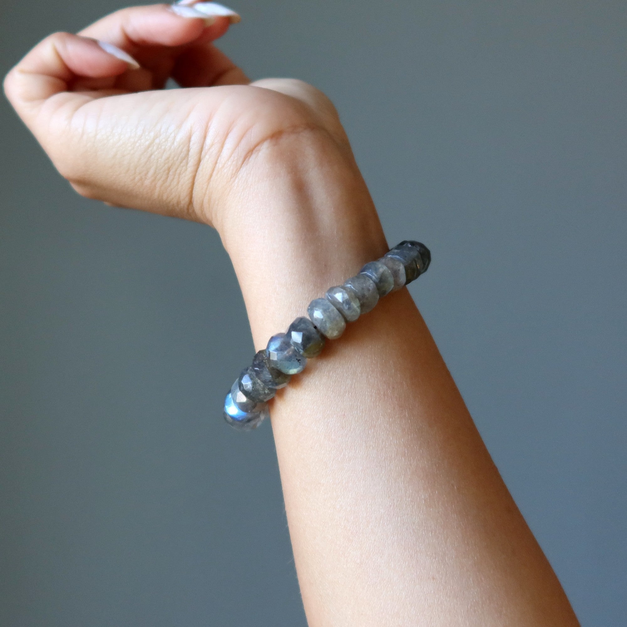 Labradorite Bracelet My Rainbow Faceted Rondelle
