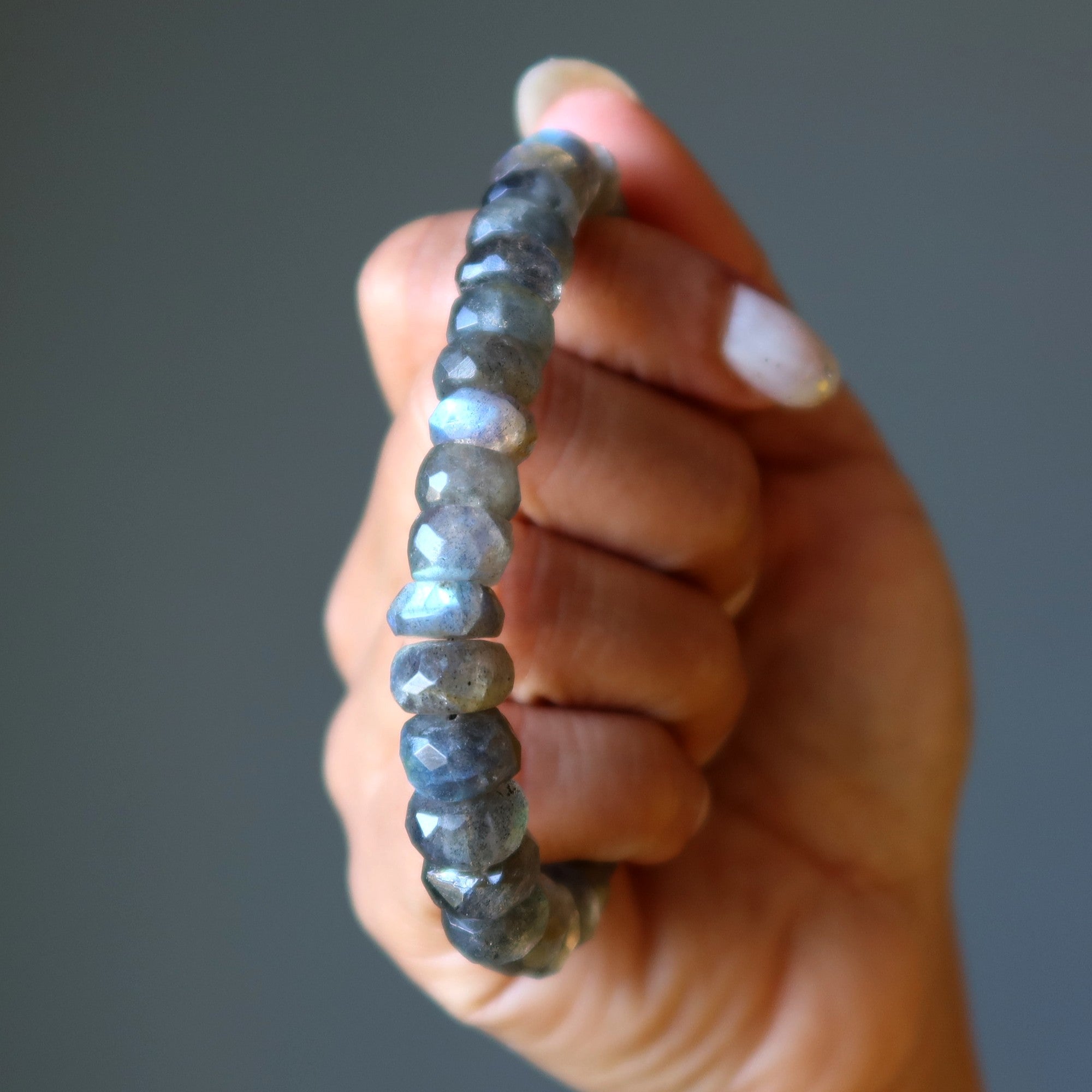 Labradorite Bracelet My Rainbow Faceted Rondelle