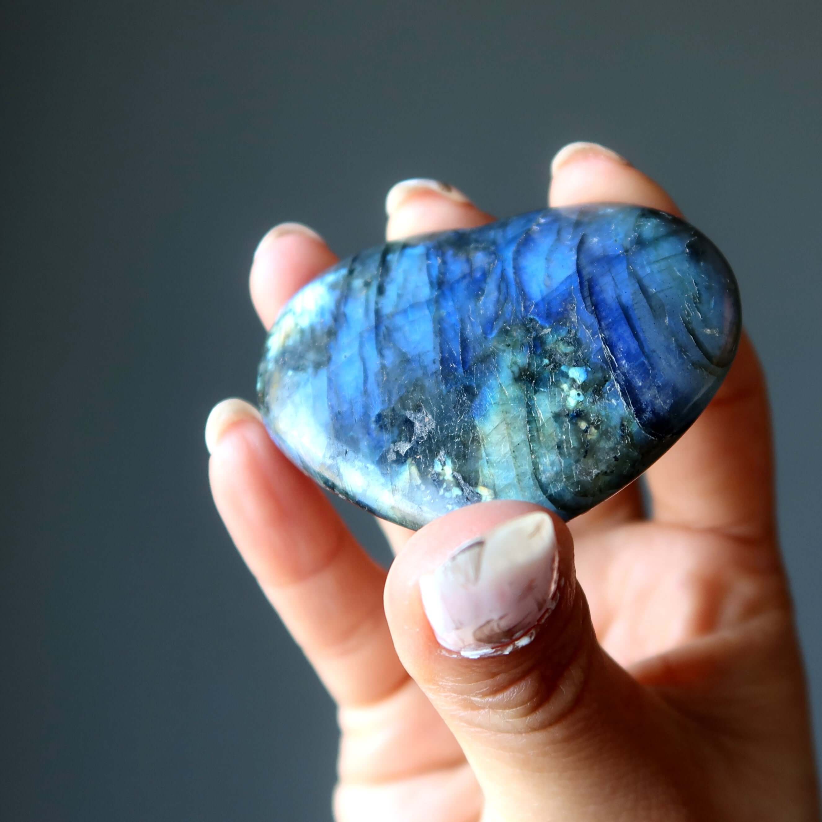 Labradorite Heart Rainbow Wounded Warrior