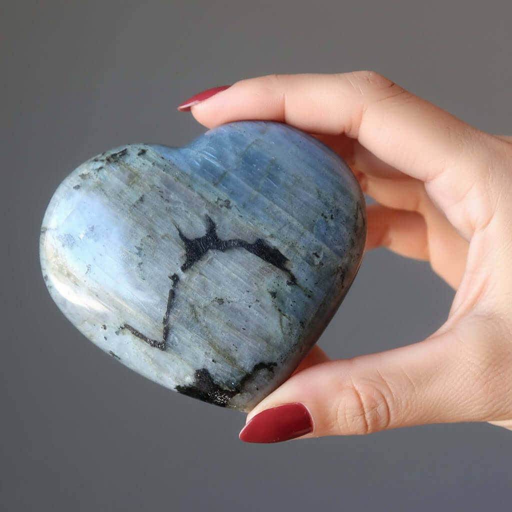 Labradorite Heart Rainbow Wounded Warrior