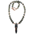 Labradorite Necklace Goddess of Celebration Raku