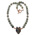 Labradorite Necklace Wolf Talisman Faceted Gem