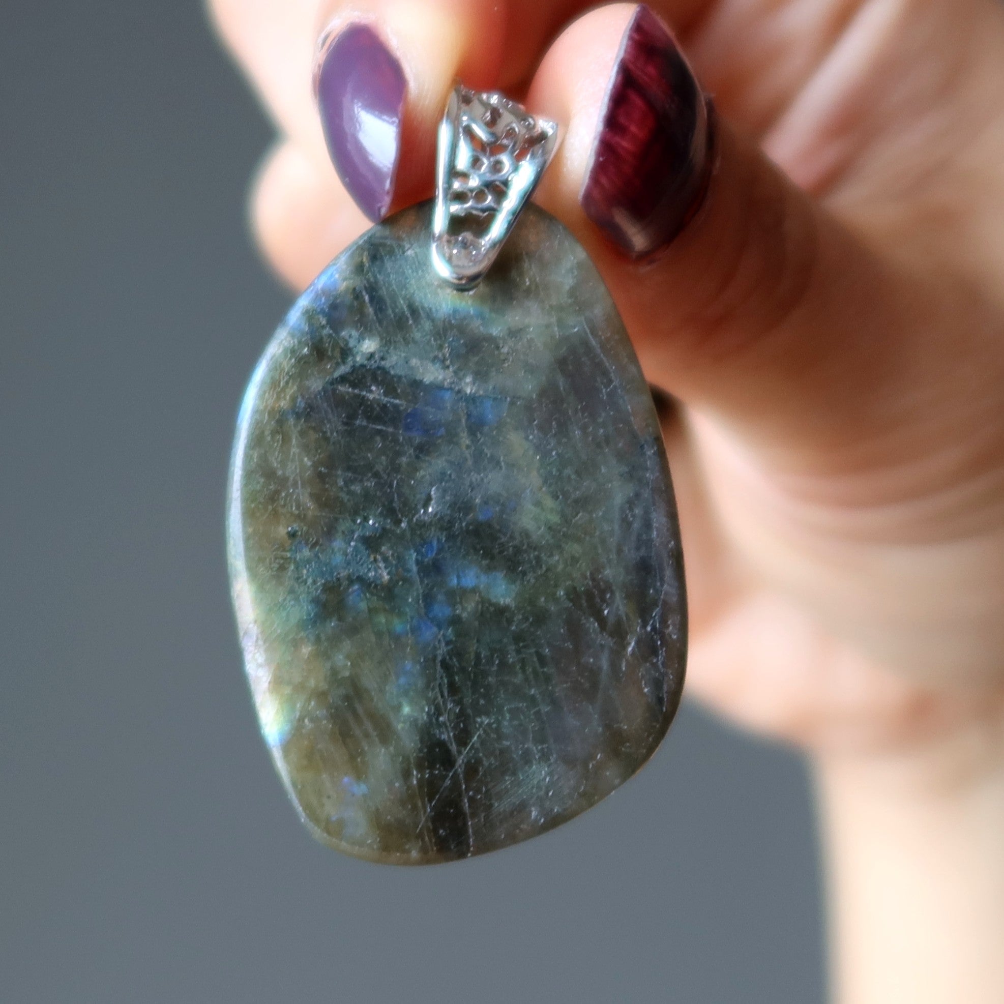 Pendentif Labradorite Terre à Terre Magie Lunaire Argent
