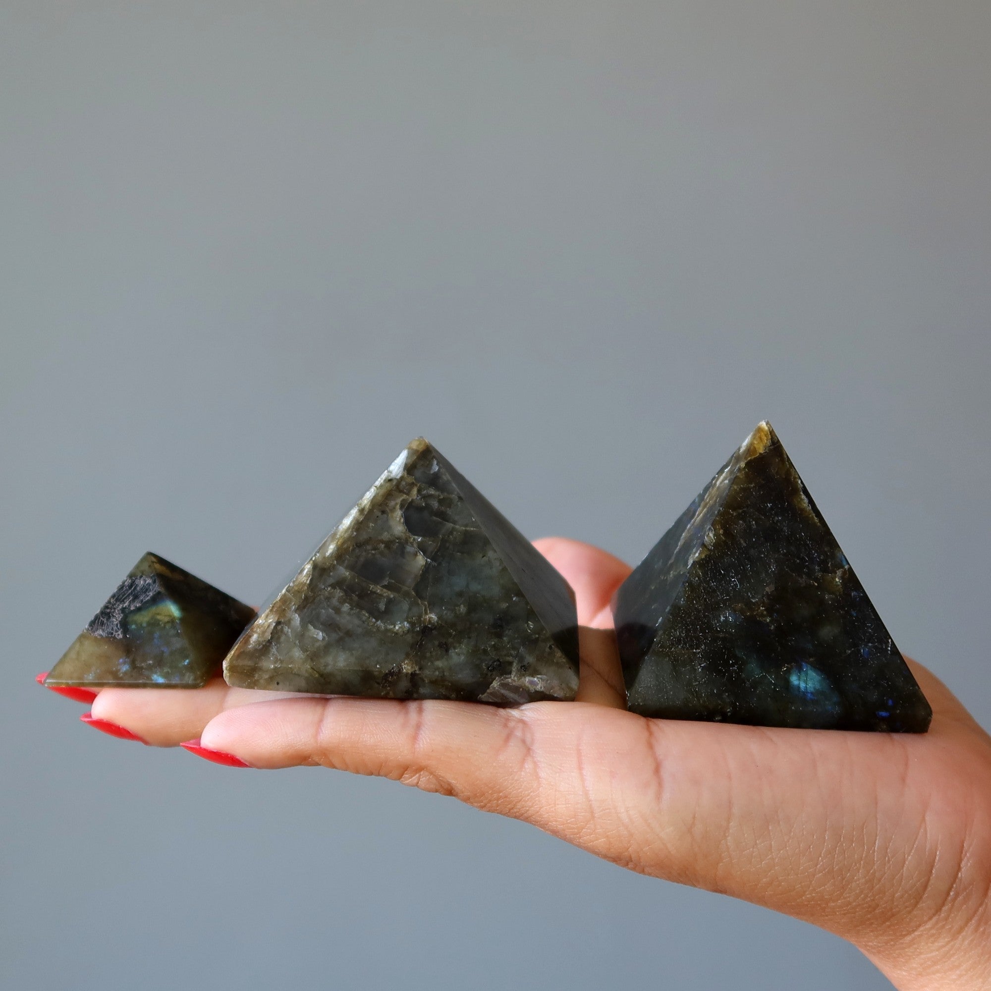 Labradorite Pyramid Crystal Rugged Protection