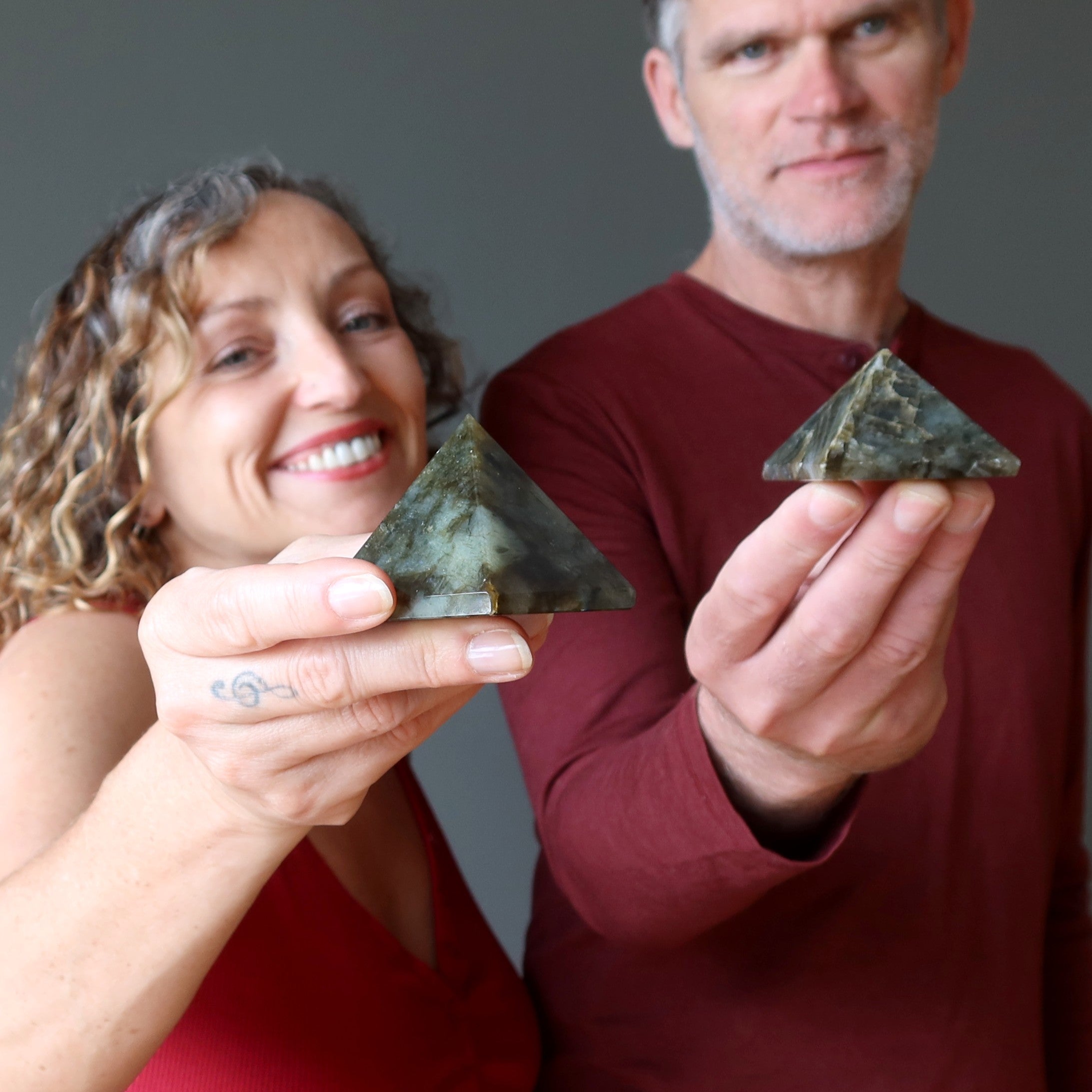Labradorite Pyramid Crystal Rugged Protection