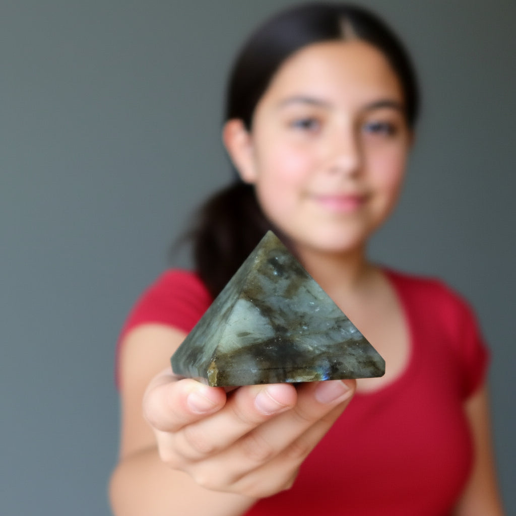 Labradorite Pyramid Crystal Rugged Protection