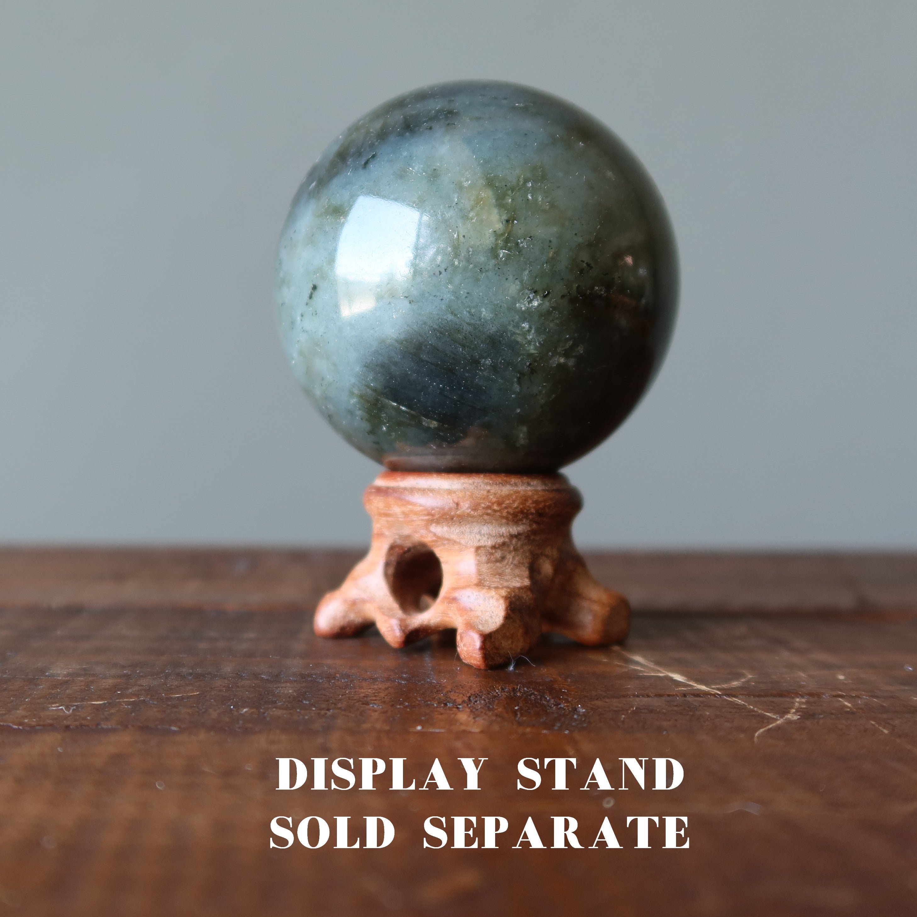 Labradorite Sphere Natural Dark Gray Protection Crystal Ball