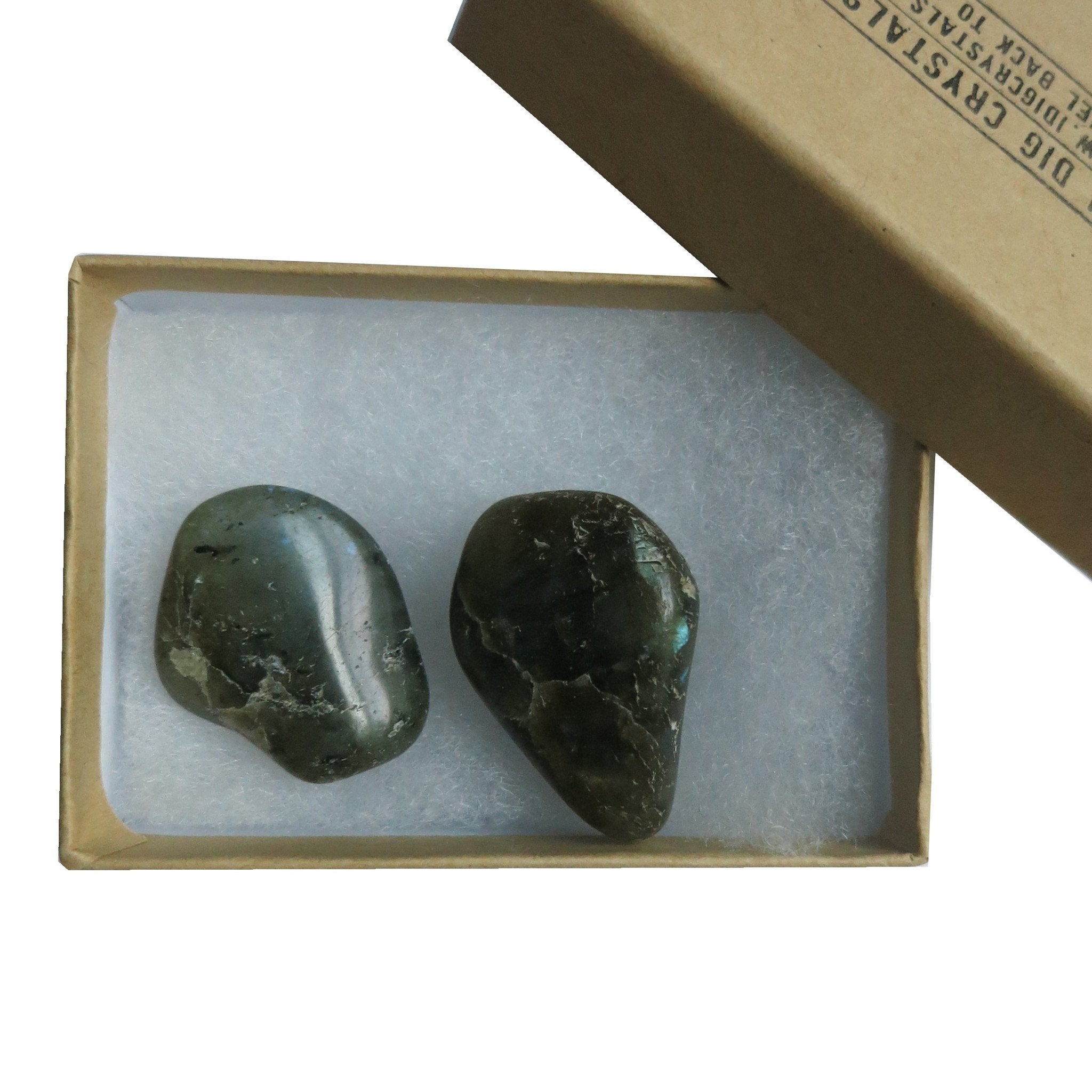 Ensemble d'aimants en labradorite, paire de pierres roulées aux reflets arc-en-ciel