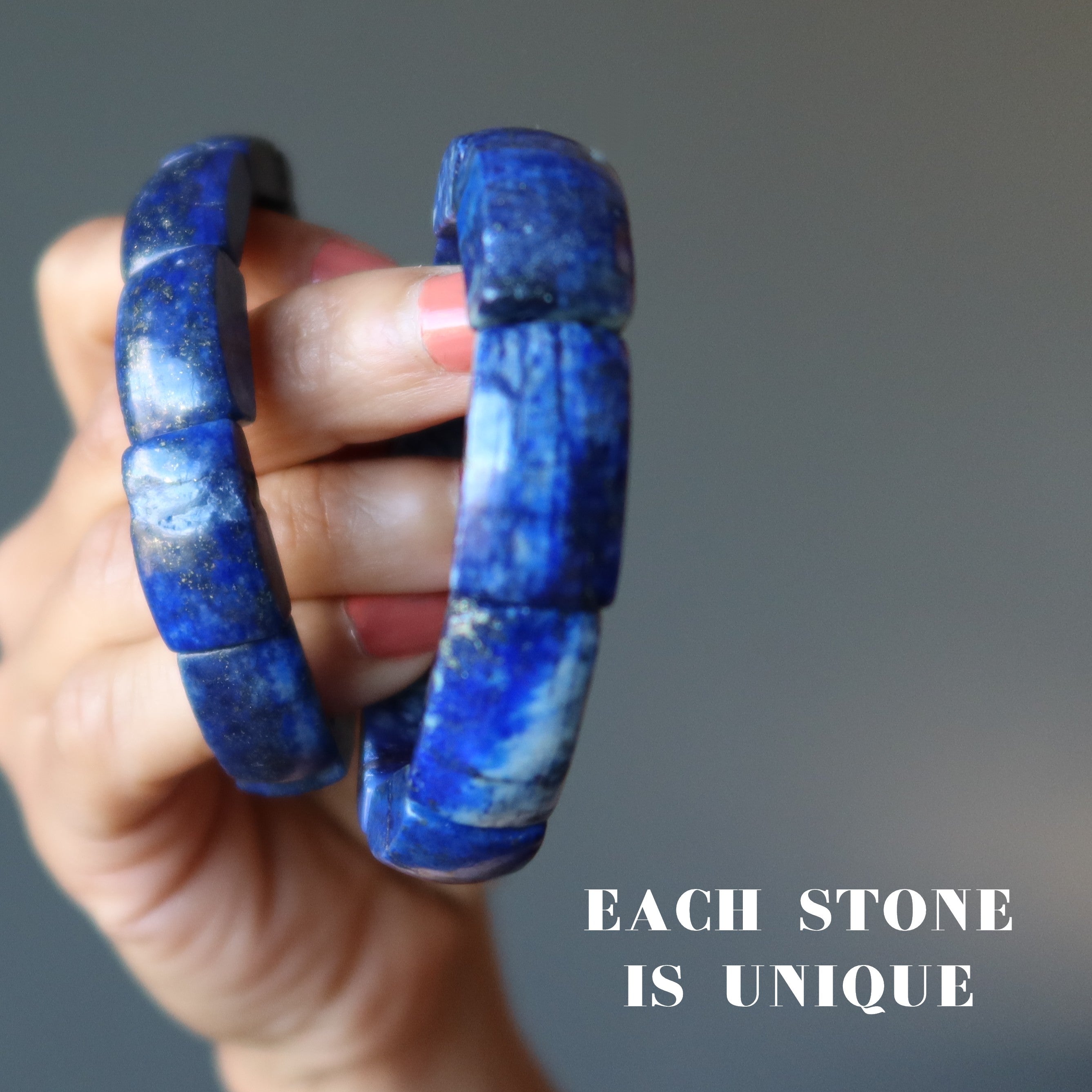 Lapis Lazuli Bracelet Blue Crystal Friendship Circle Stone