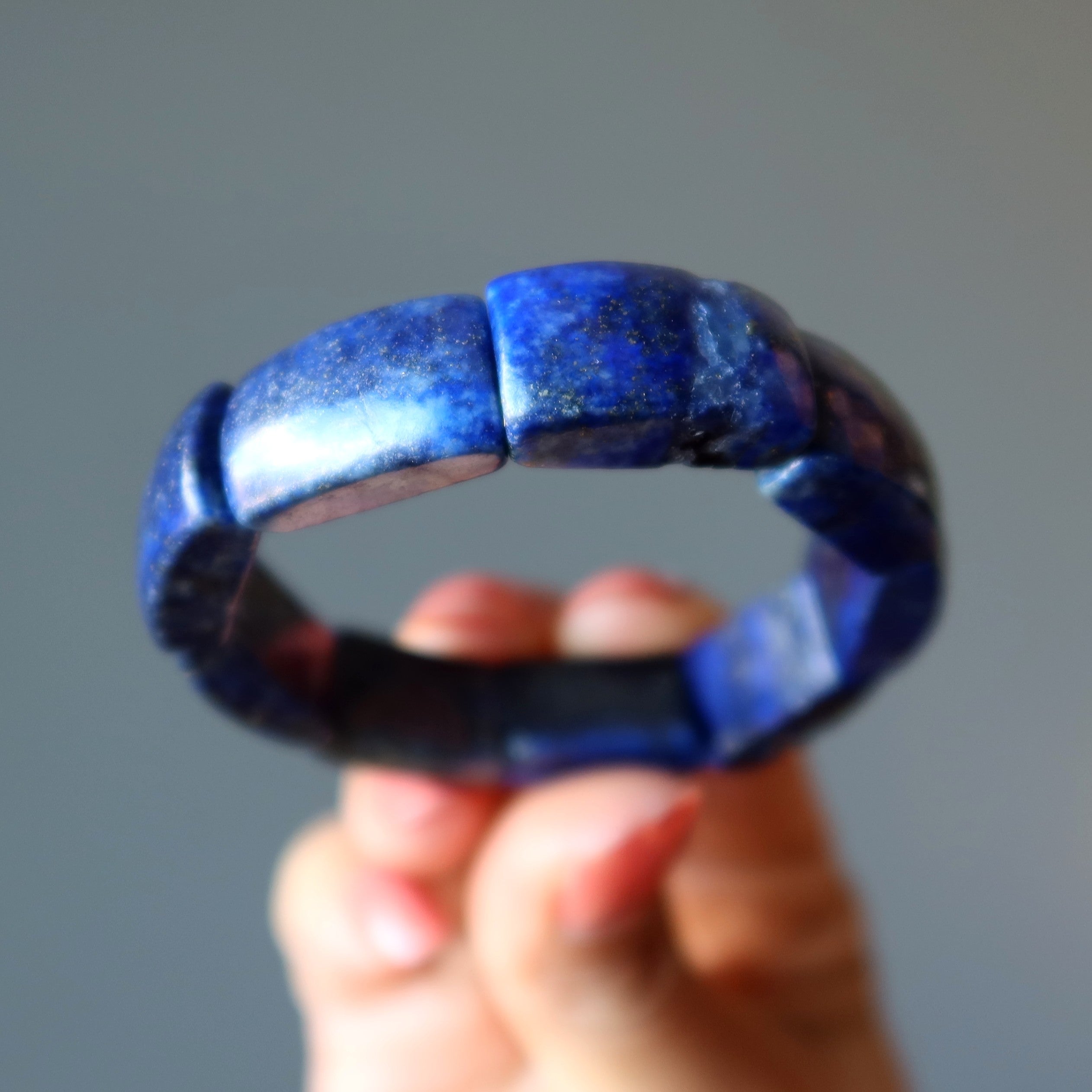 Lapis Lazuli Bracelet Blue Crystal Friendship Circle Stone