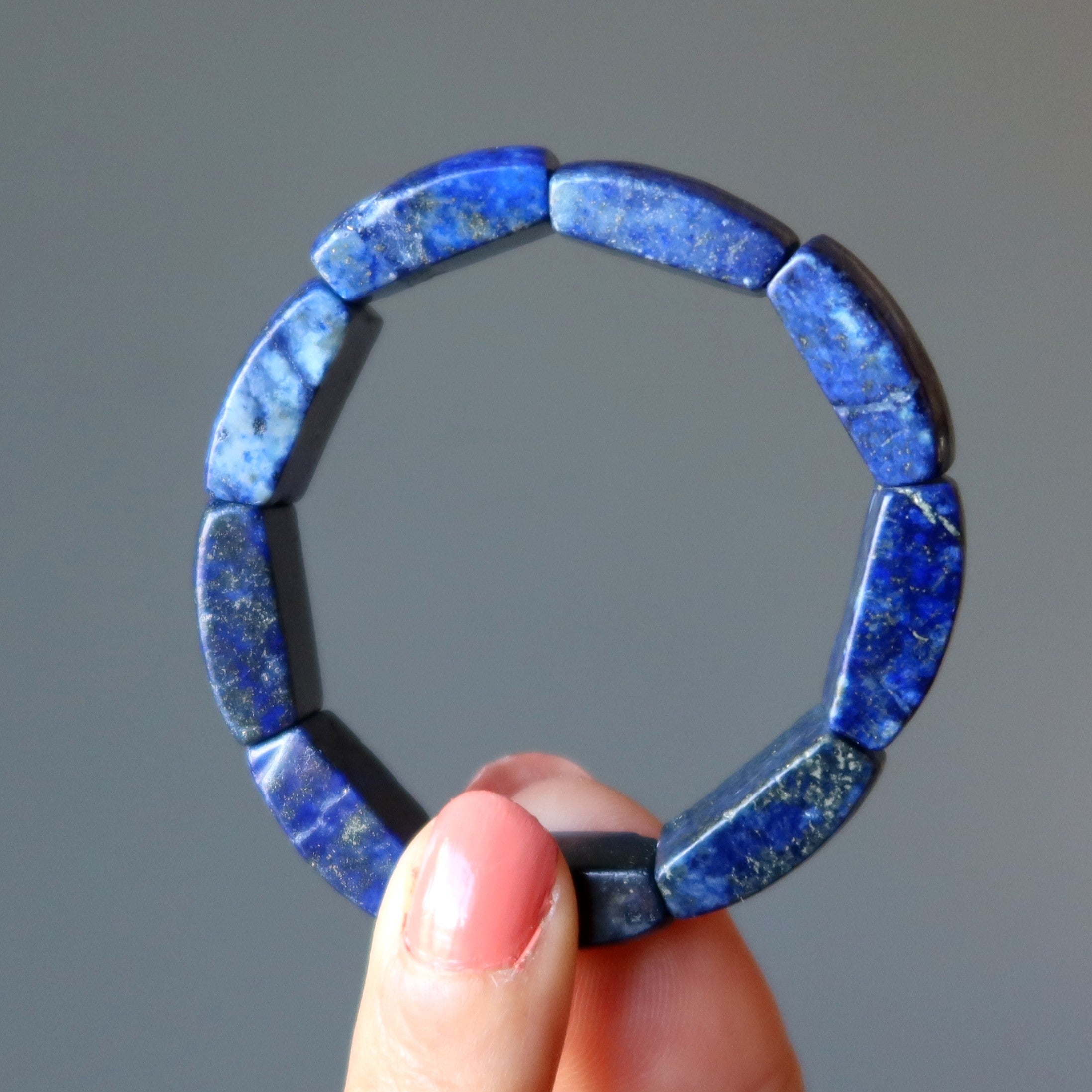 Lapis Lazuli Bracelet Blue Crystal Friendship Circle Stone