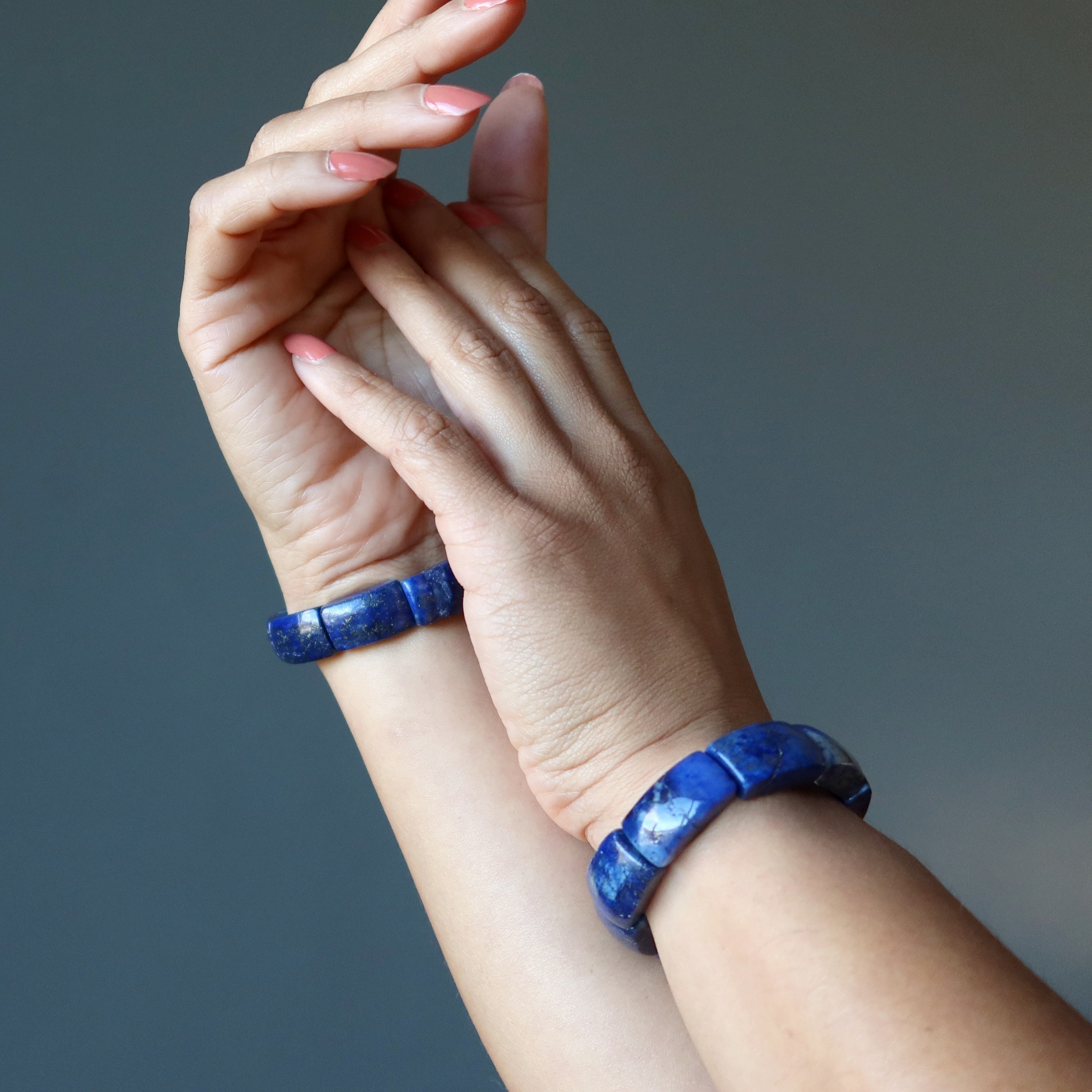 Lapis Lazuli Bracelet Blue Crystal Friendship Circle Stone