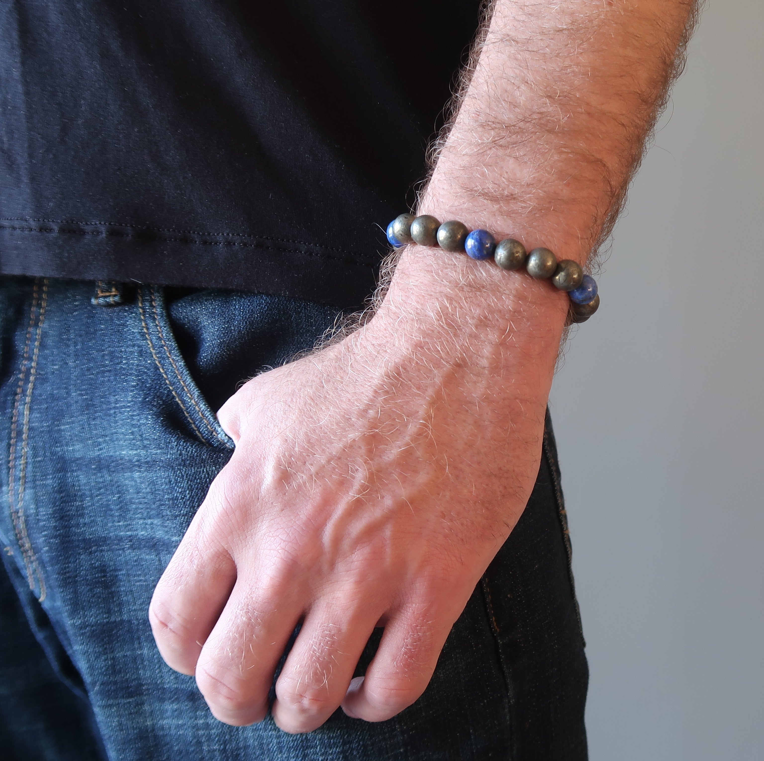 Lapis-Armband Pyritsteine Modern Soul Style