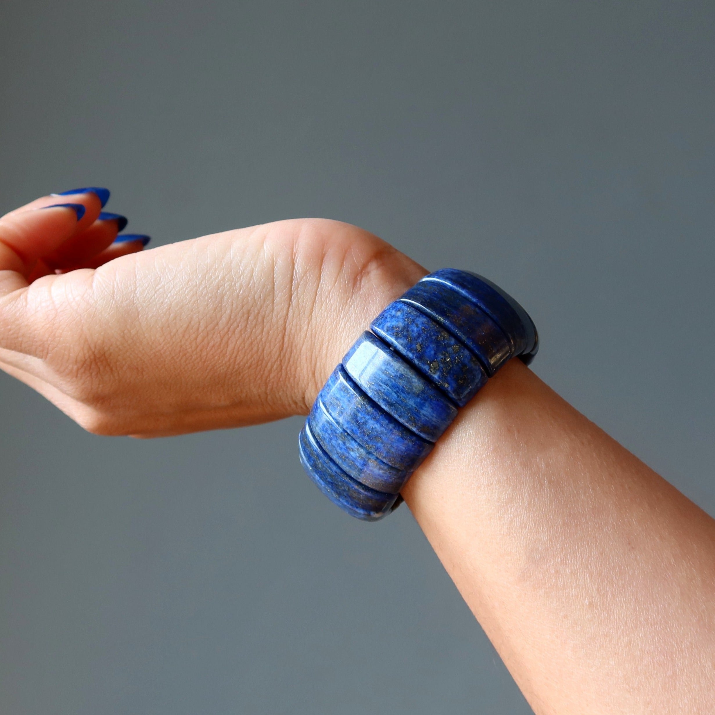 Lapis Lazuli Bracelet Cuff Boho Blue Stone My Metaphysical Tribe