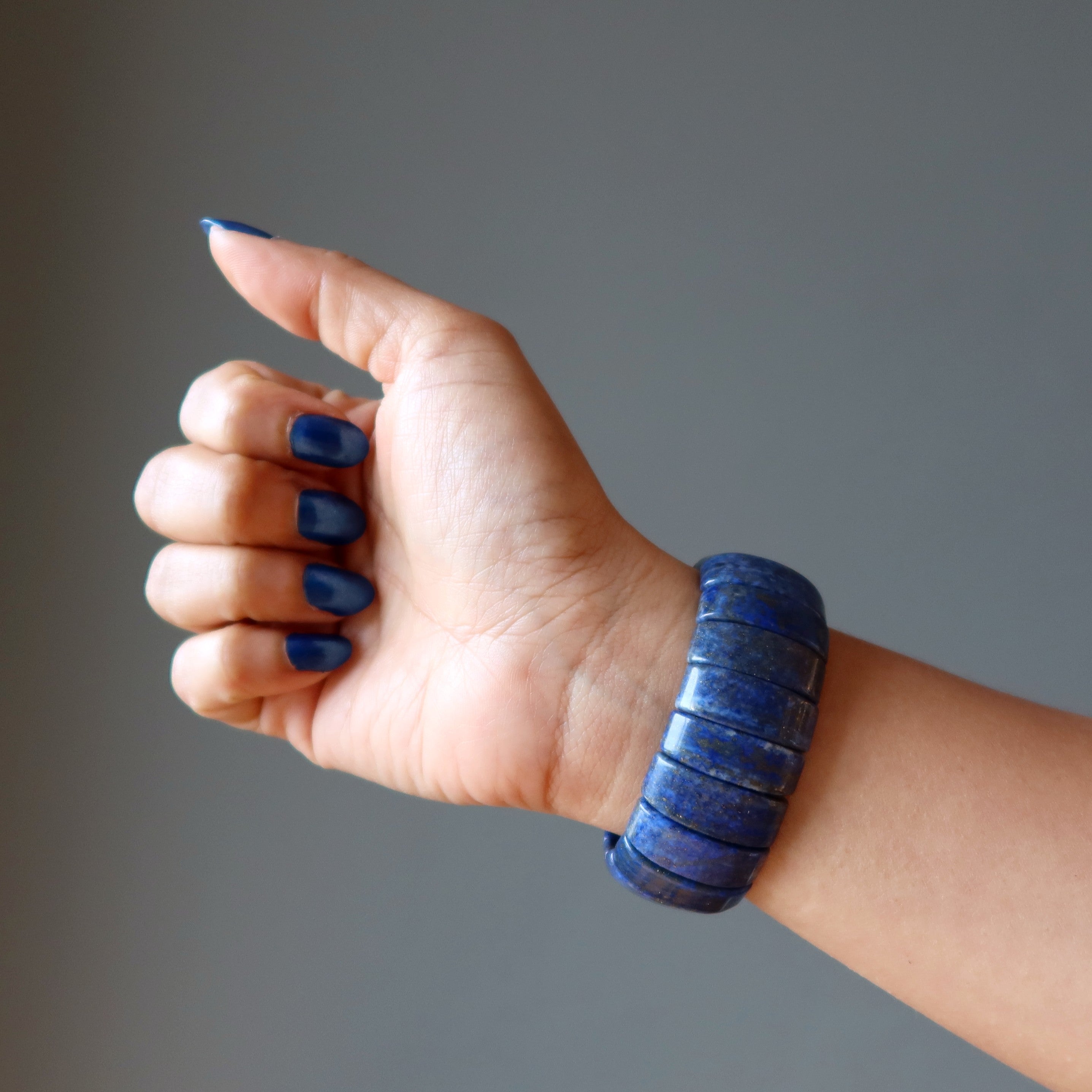 Lapis Lazuli Bracelet Cuff Boho Blue Stone My Metaphysical Tribe