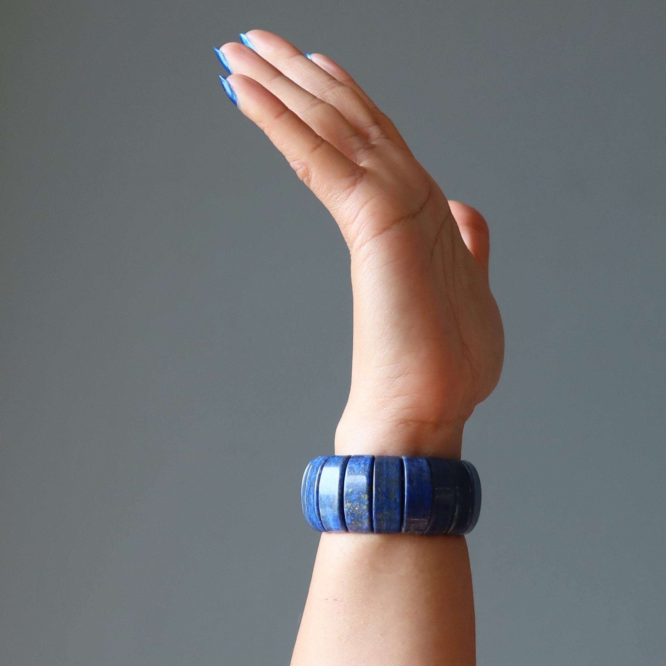 Lapis Lazuli Bracelet Cuff Boho Blue Stone My Metaphysical Tribe