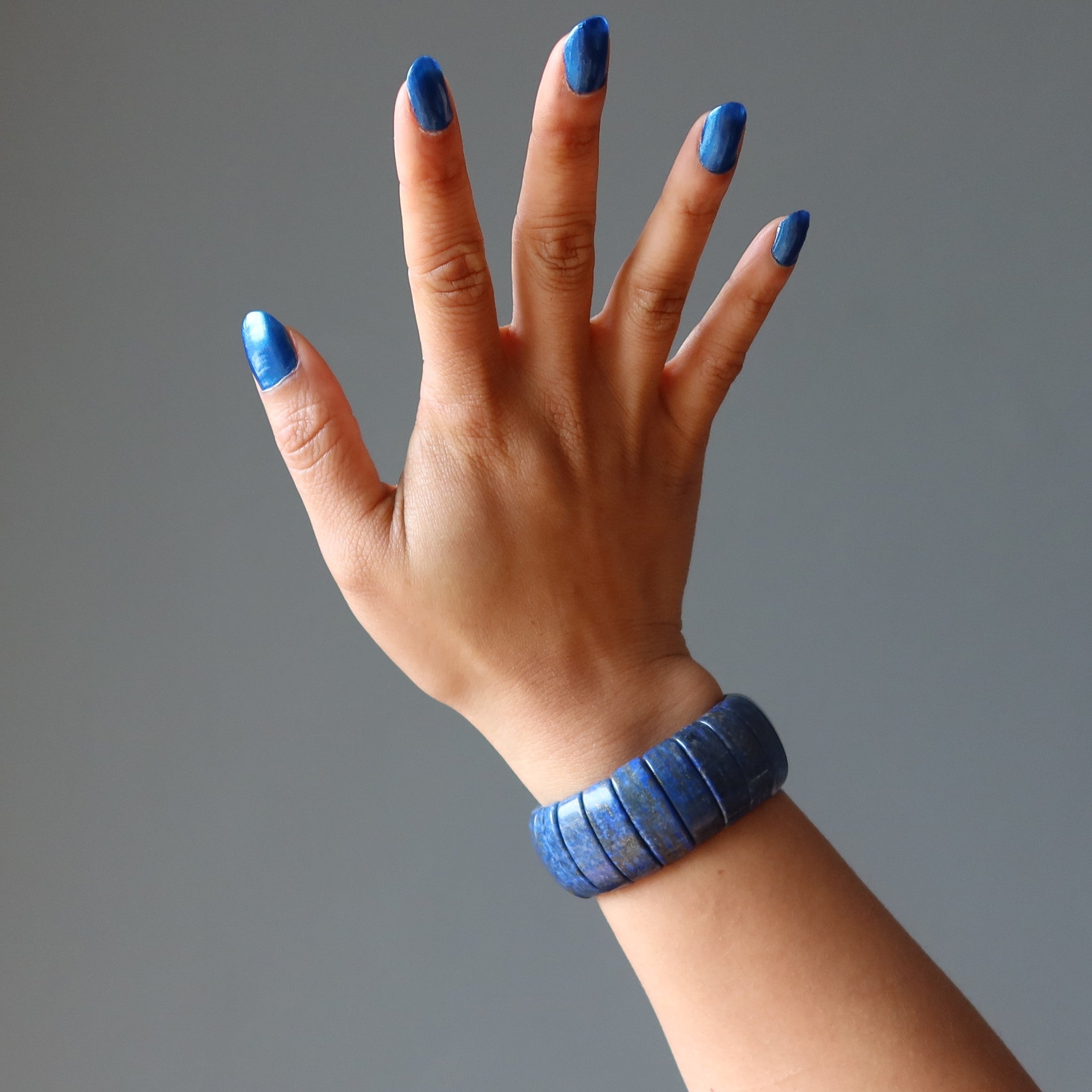Lapis Lazuli Bracelet Cuff Boho Blue Stone My Metaphysical Tribe