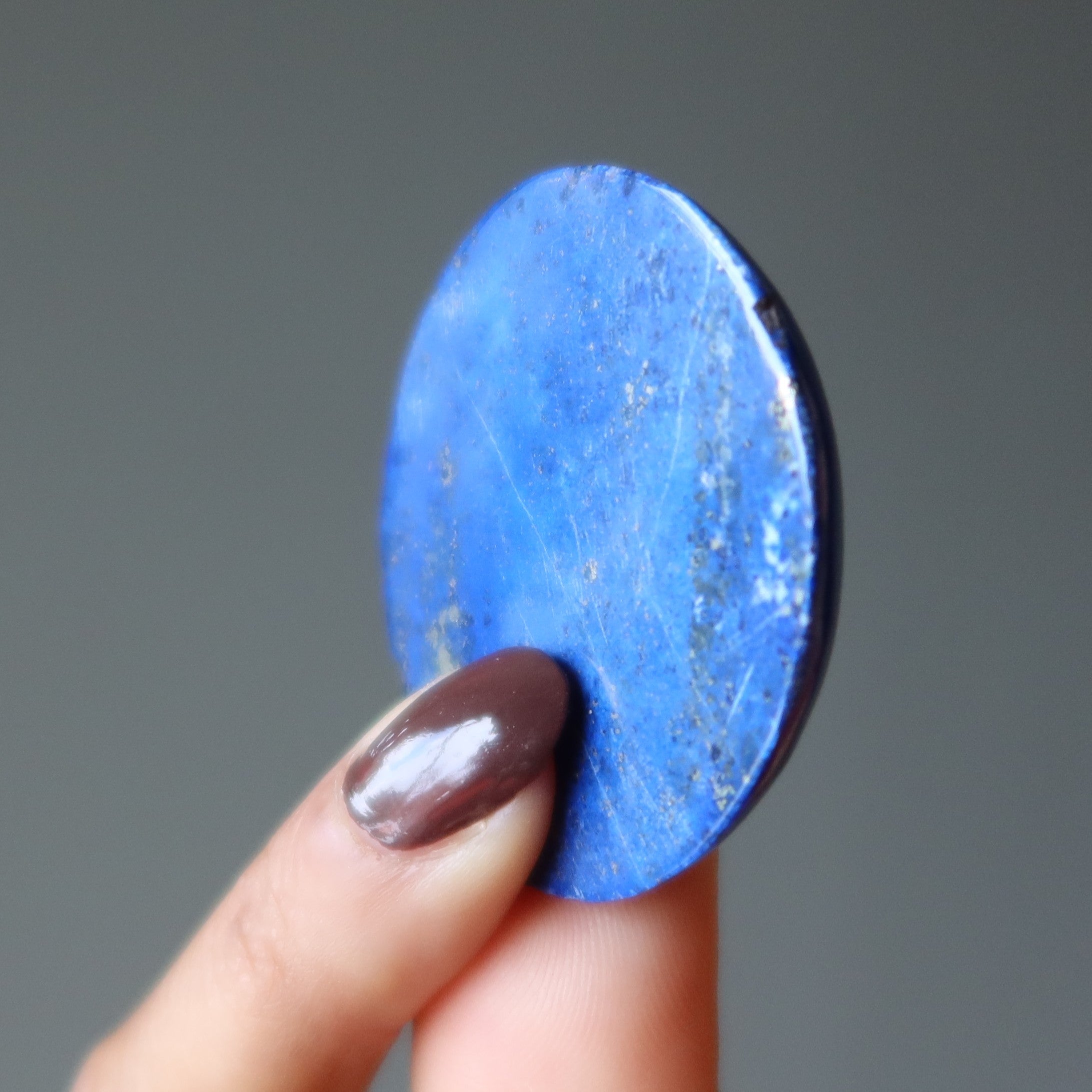 Lapis Lazuli Grid Crystal Circle Round Fairytale Gemstone Cabochon