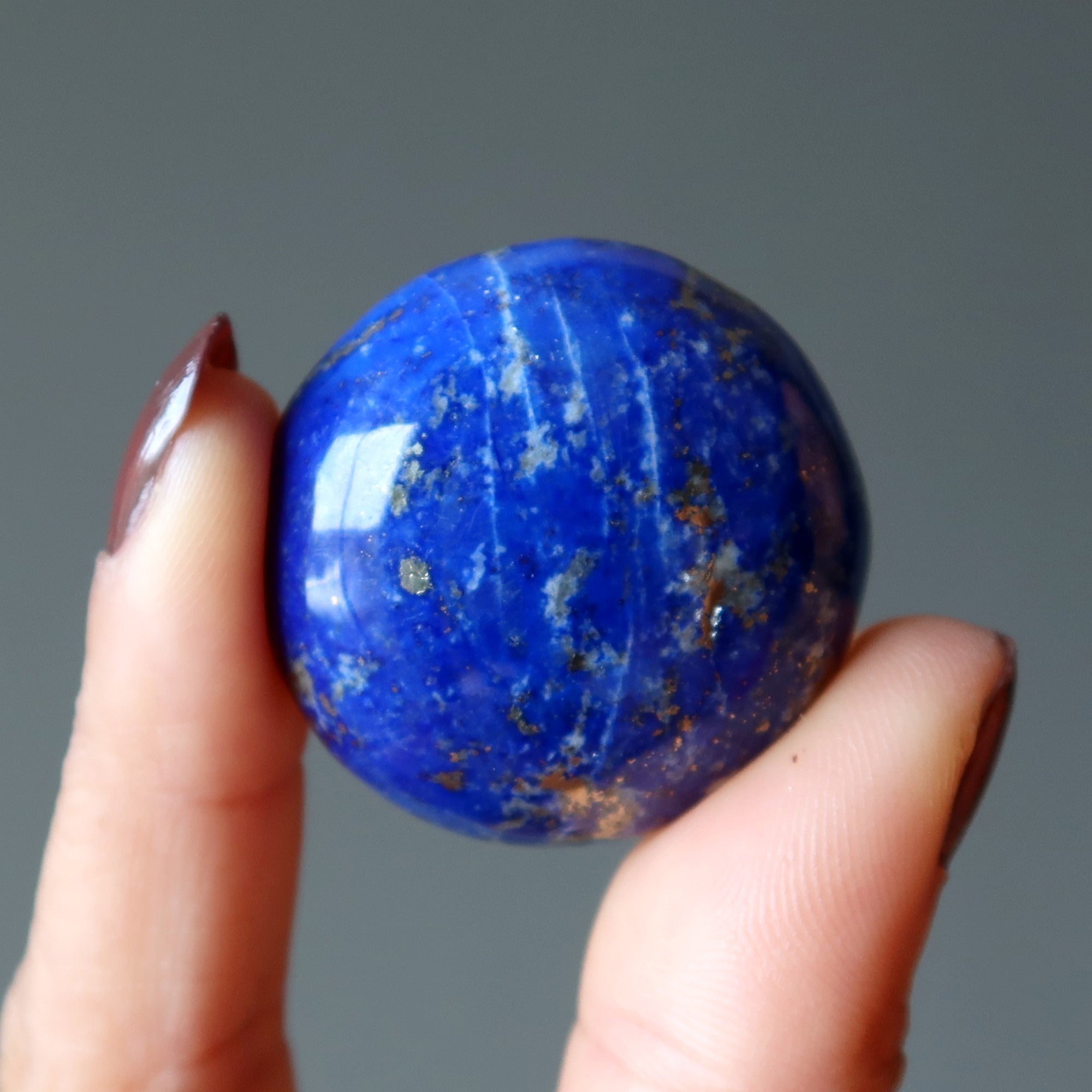Lapis Lazuli Grid Crystal Circle Round Fairytale Gemstone Cabochon