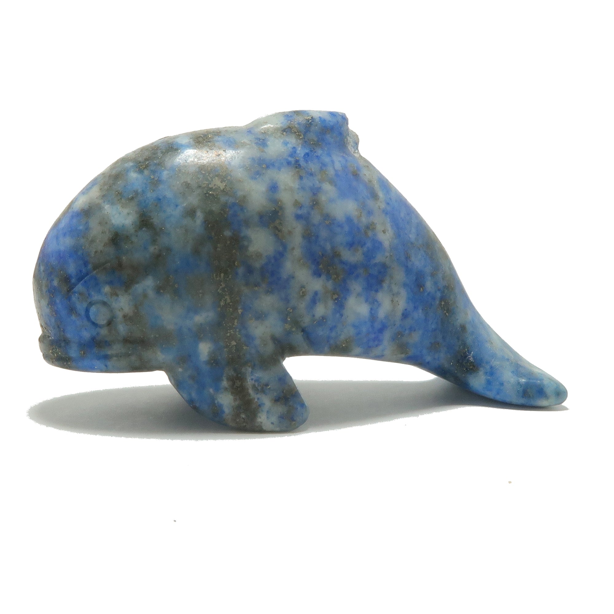Lapis Lazuli Dolphin Blue Ocean Joy Animal Figurine Wounded Warrior