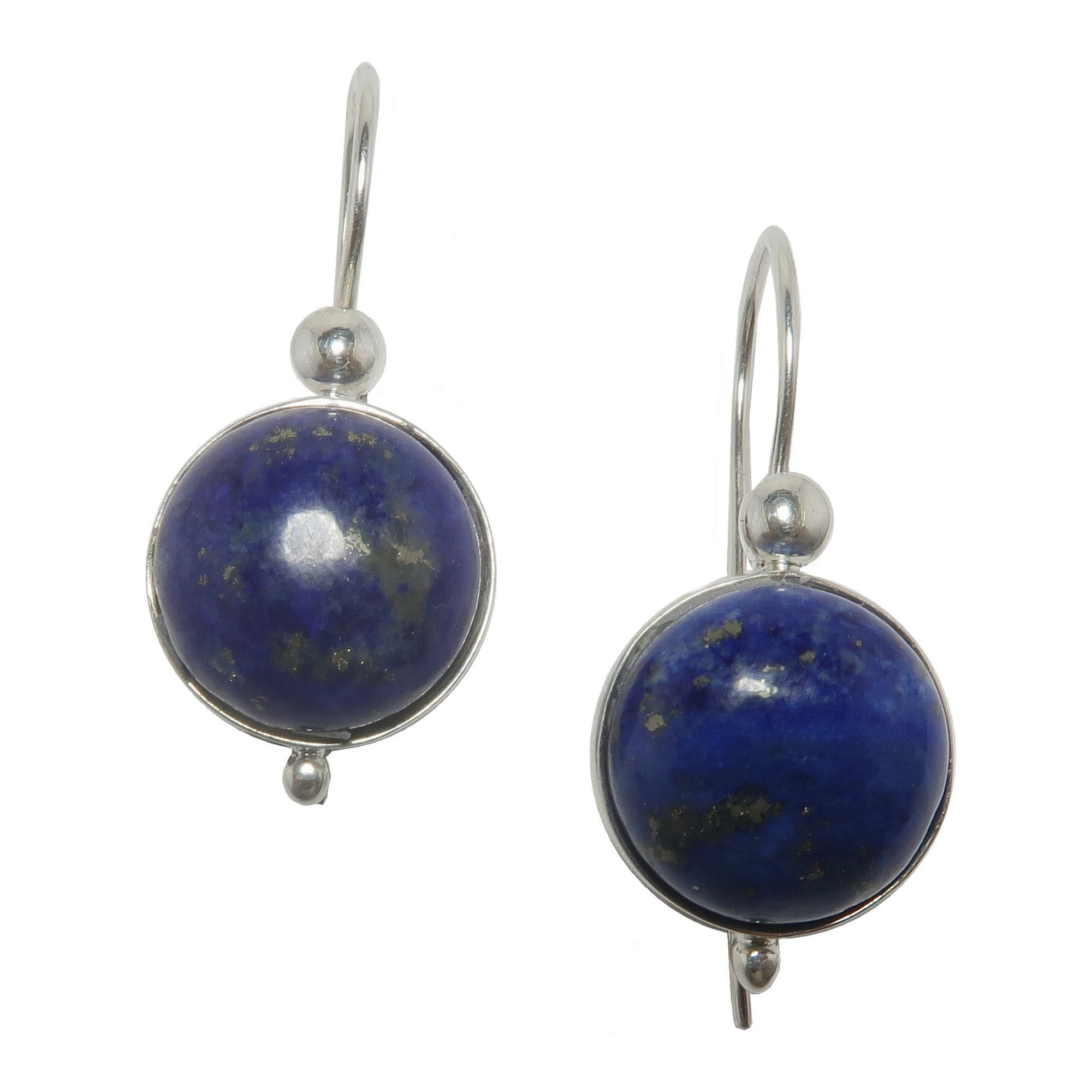 Lapis Lazuli Earrings Deep Thinker Blue Jewel Sterling Silver