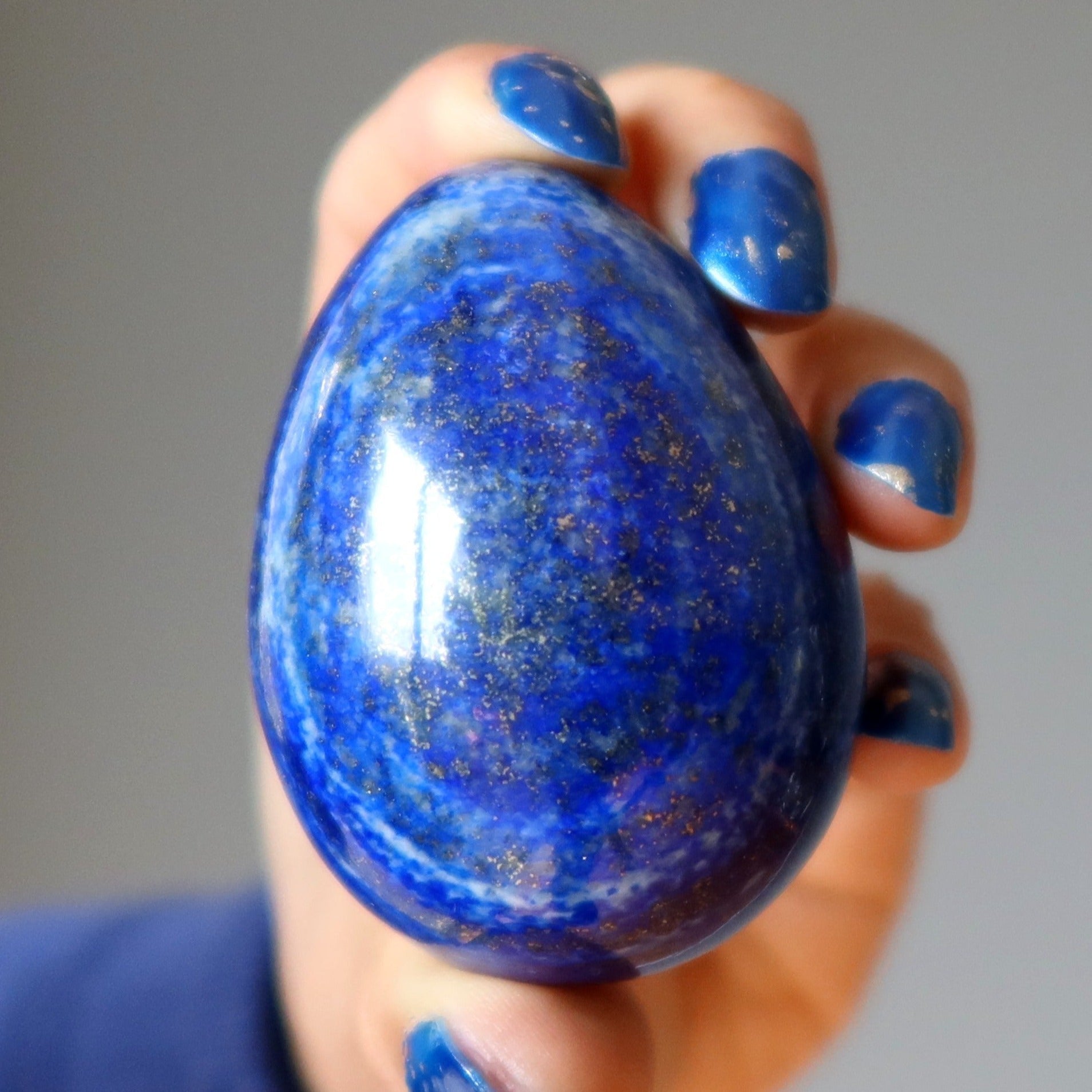 Lapis Lazuli Egg Royal Blue Afghan Spiritual Exploration Crystal