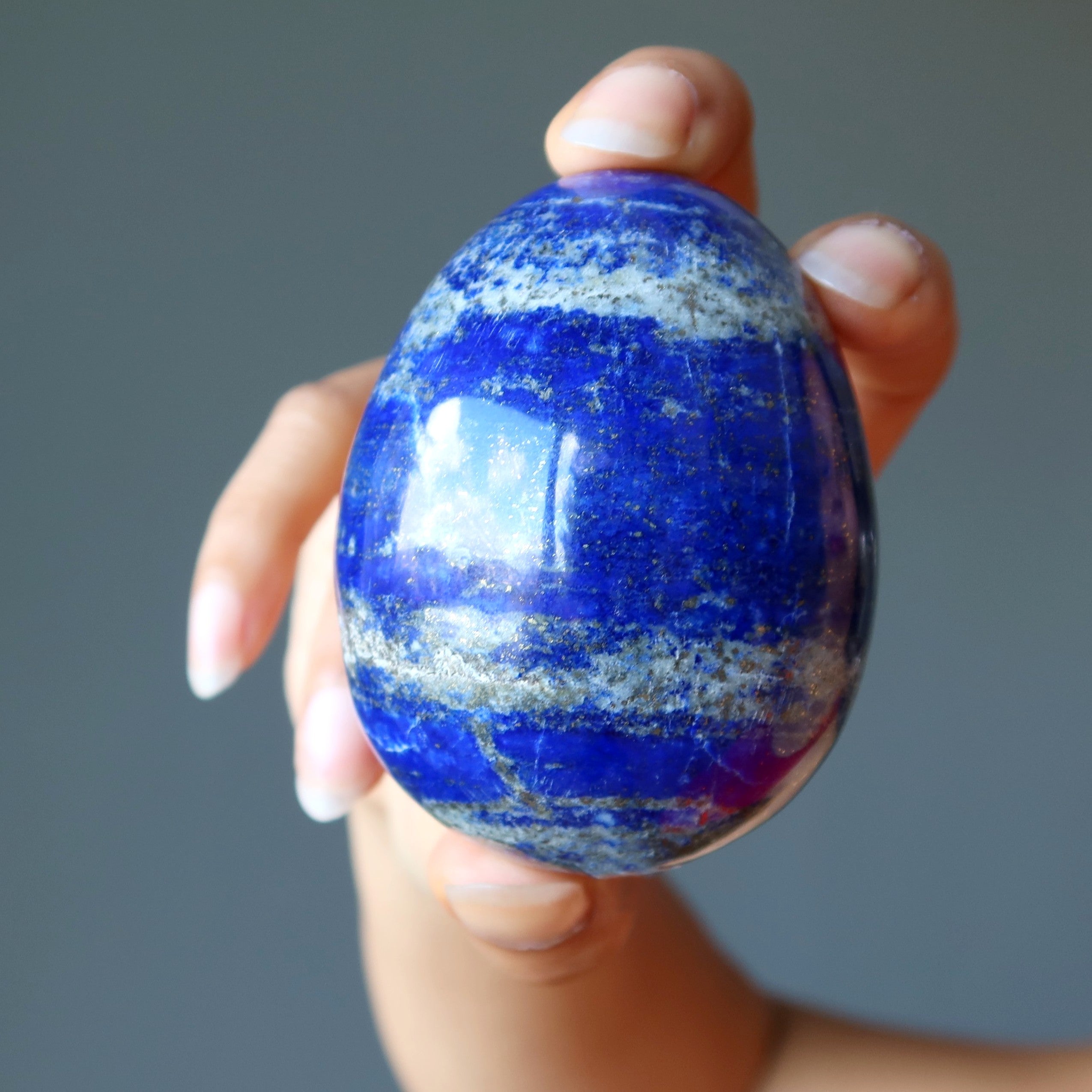 Lapis Lazuli Egg Royal Blue Afghan Spiritual Exploration Crystal