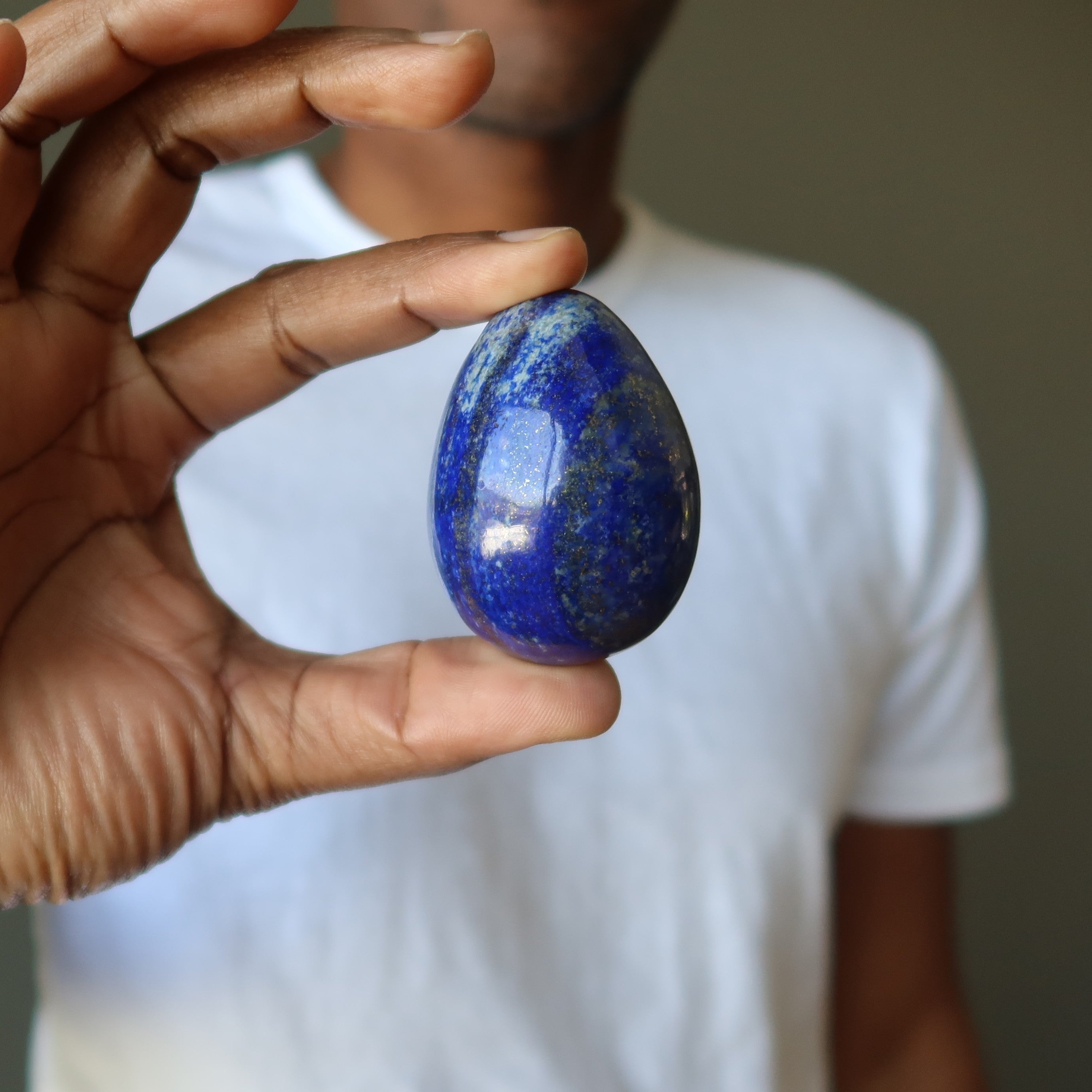 Lapis Lazuli Egg Royal Blue Afghan Spiritual Exploration Crystal