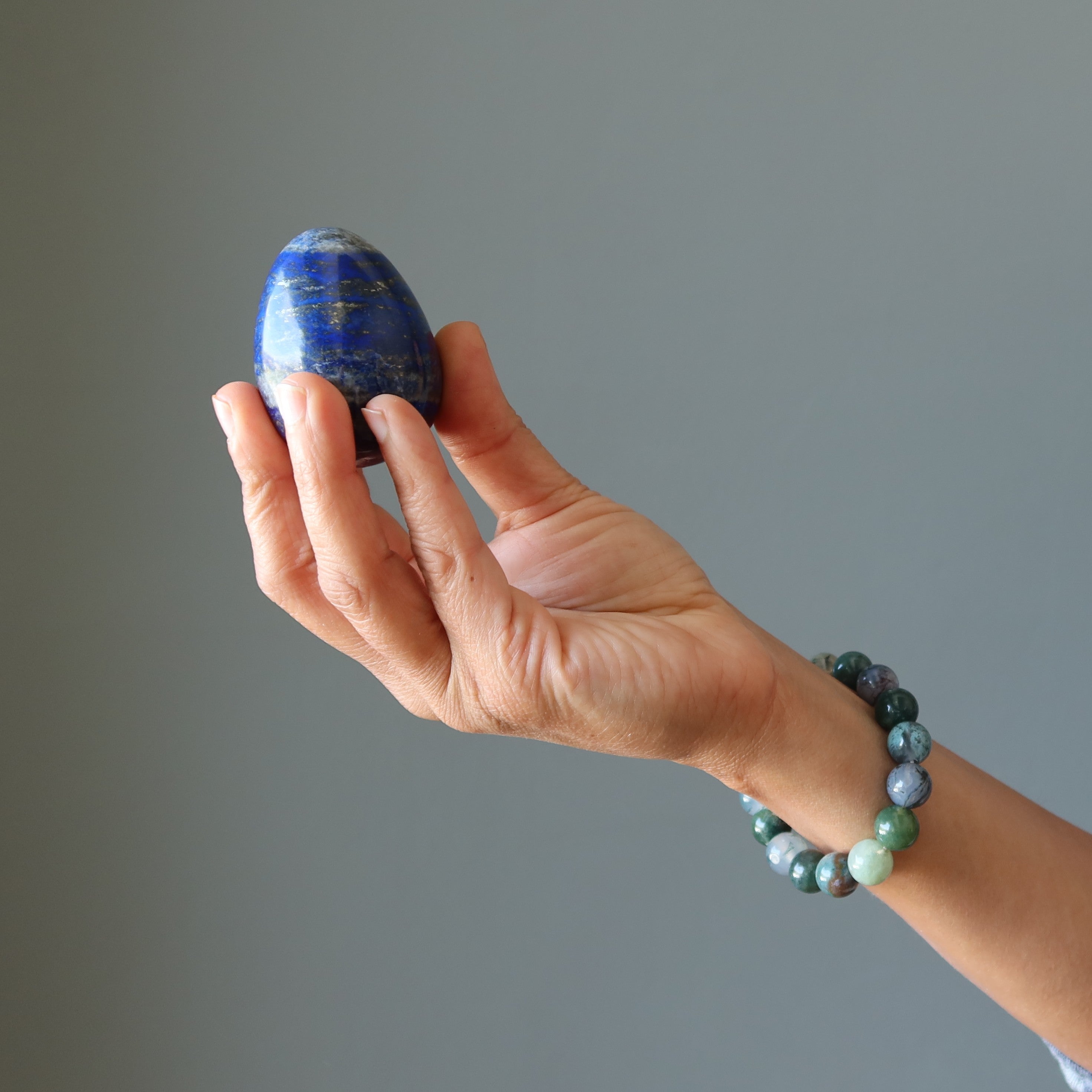 Lapis Lazuli Egg Royal Blue Afghan Spiritual Exploration Crystal