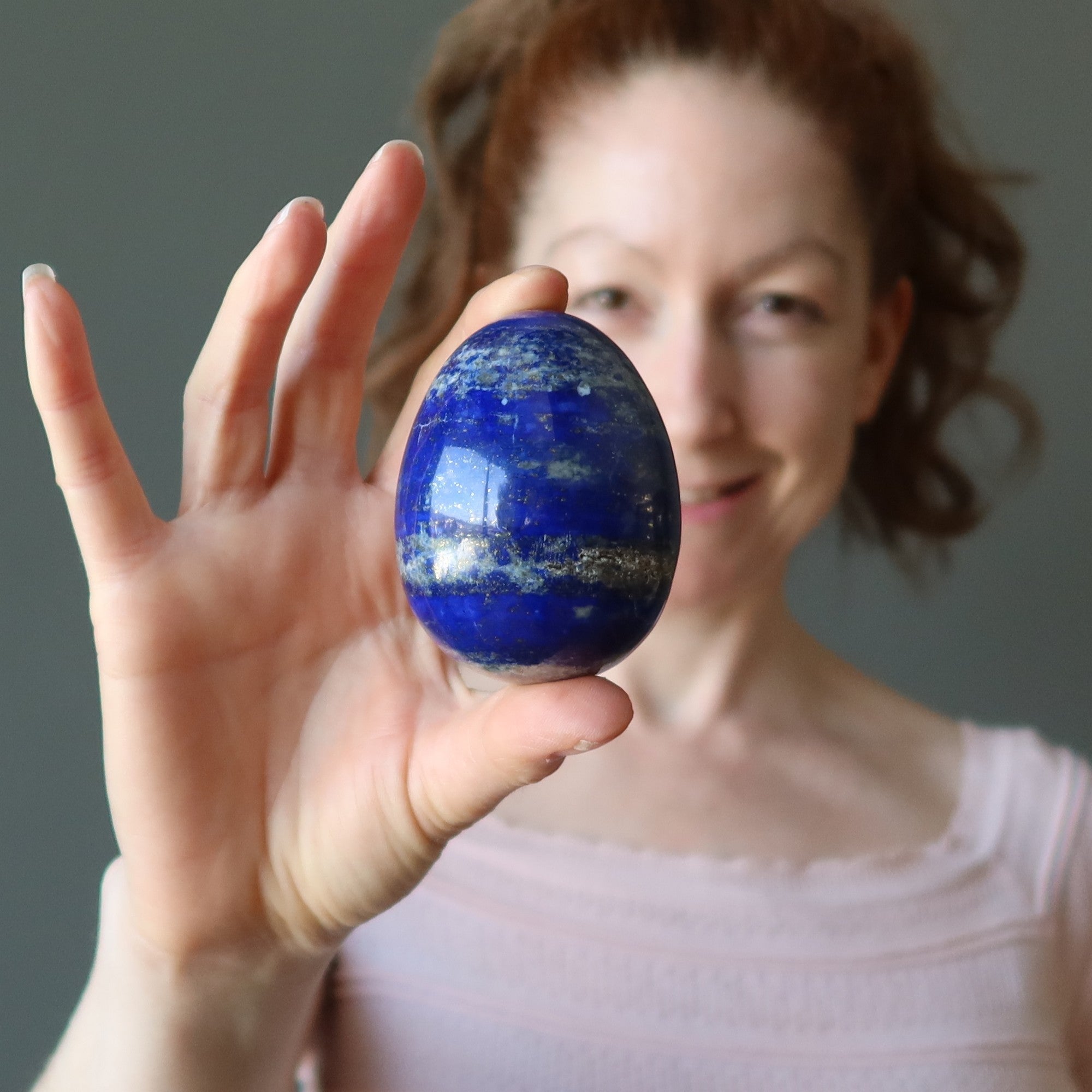 Lapis Lazuli Egg Royal Blue Afghan Spiritual Exploration Crystal